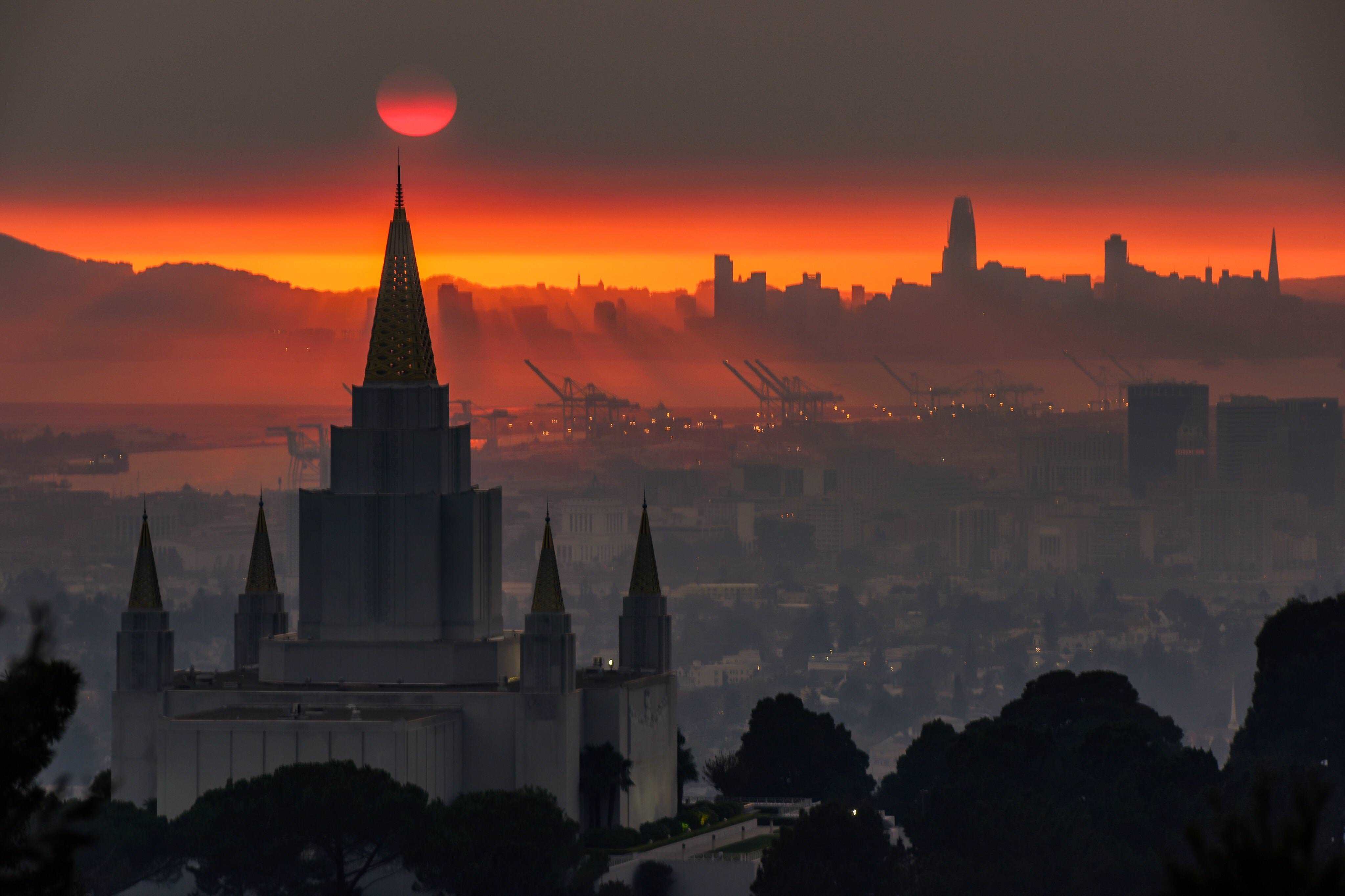 4095x2730 Mormon Temple in Oakland Wallpaper, HD City 4K Wallpaper, Image