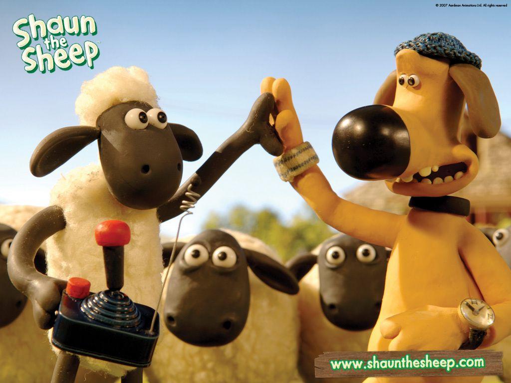 1024x768 shaun.n.friends the Sheep Wallpaper
