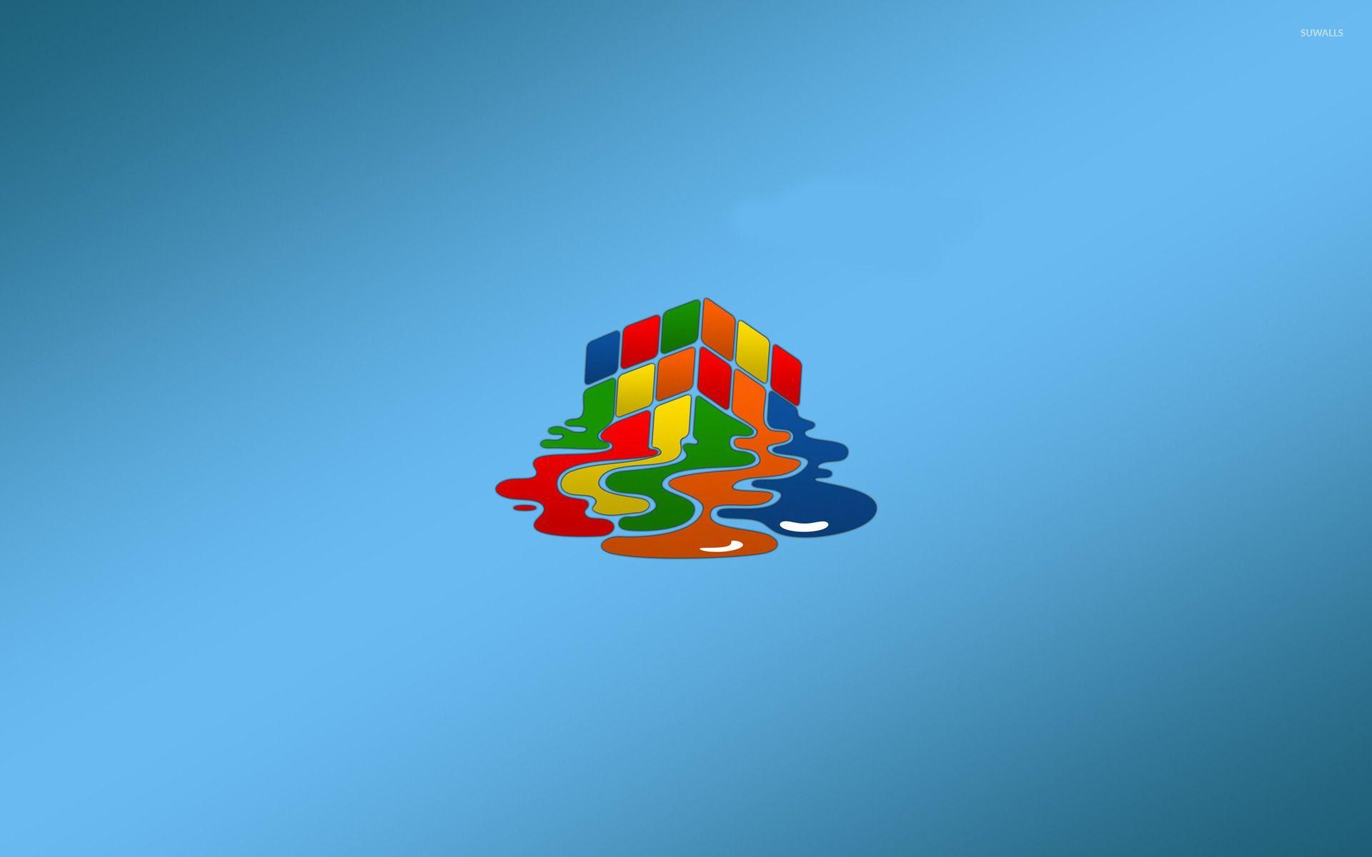 1920x1200 Melting Rubik's Cube Wallpaper's Cube Desktop
