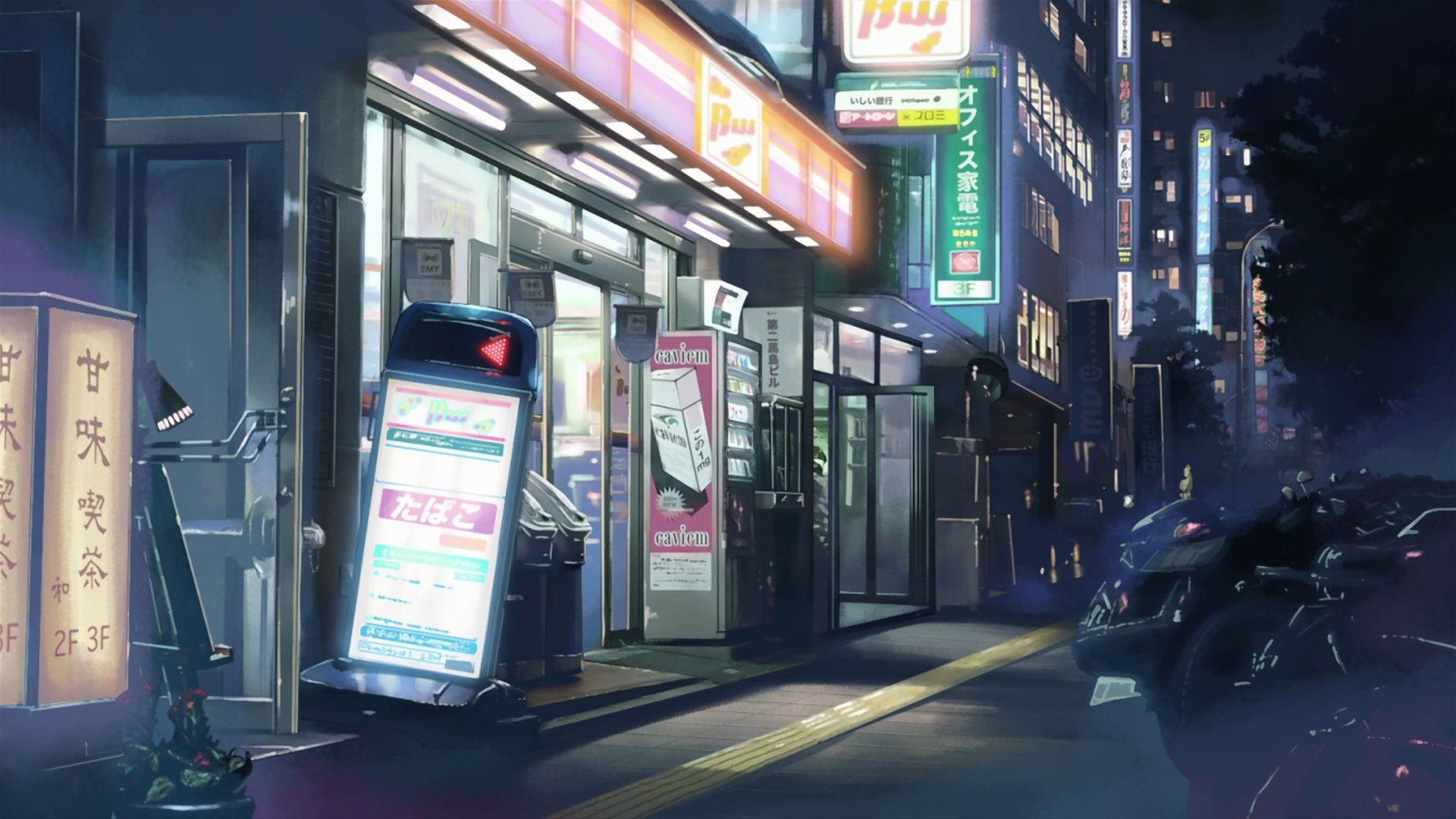 1920x1080 japan streets makoto shinkai 5 centimeters per second shop 1920x1080