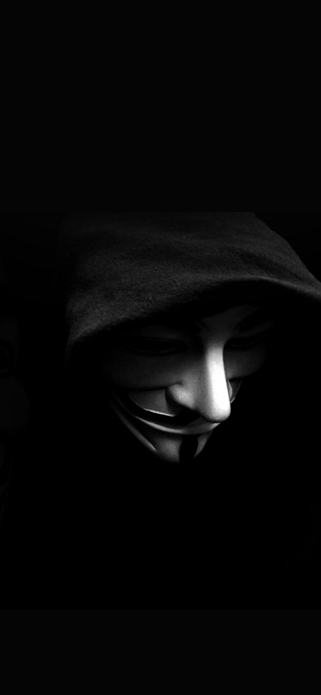 1125x2436 V For Vendetta Face Art