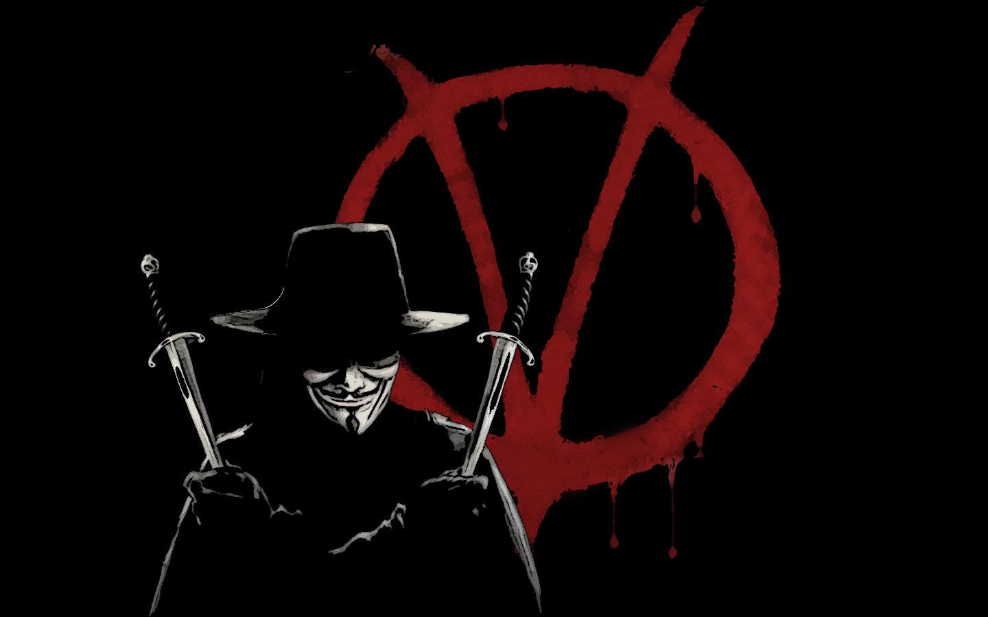 1440x900 V For Vendetta wallpaper HD for desktop background
