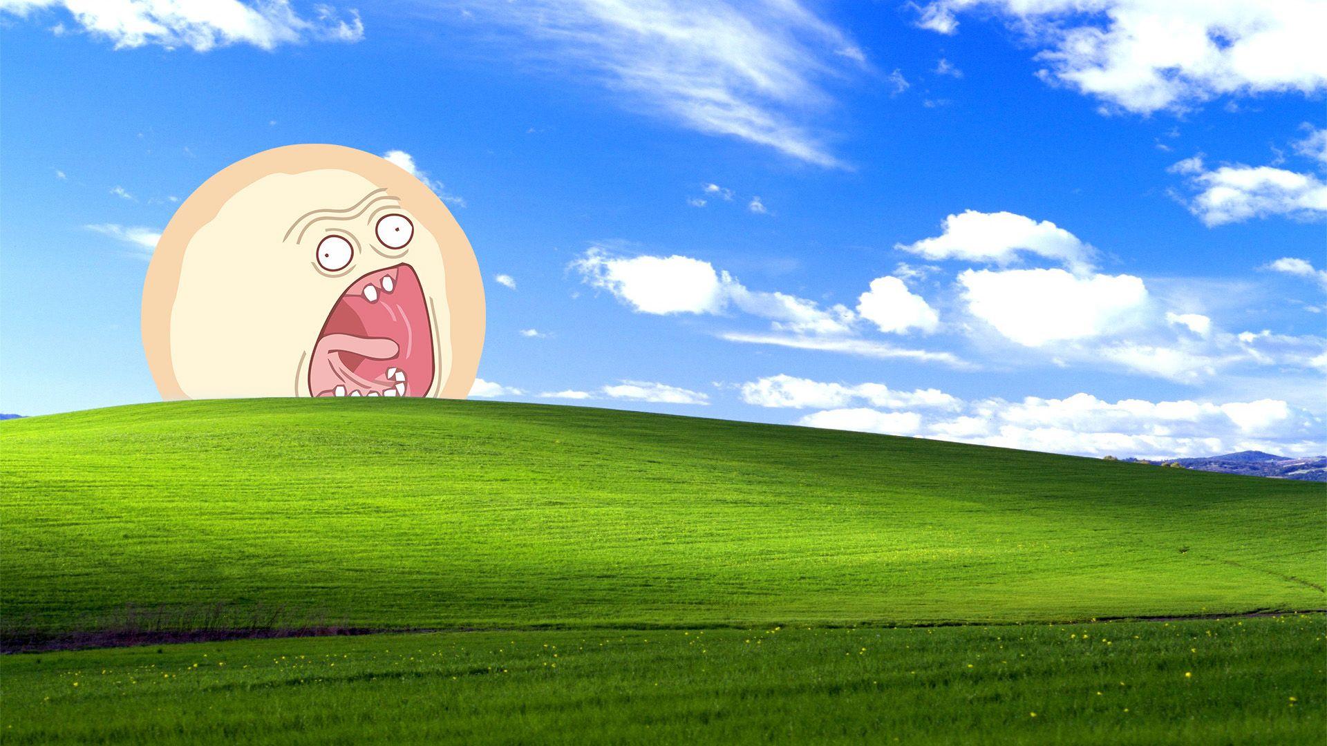 1920x1080 Rick and Morty Screaming Sun Wallpaper