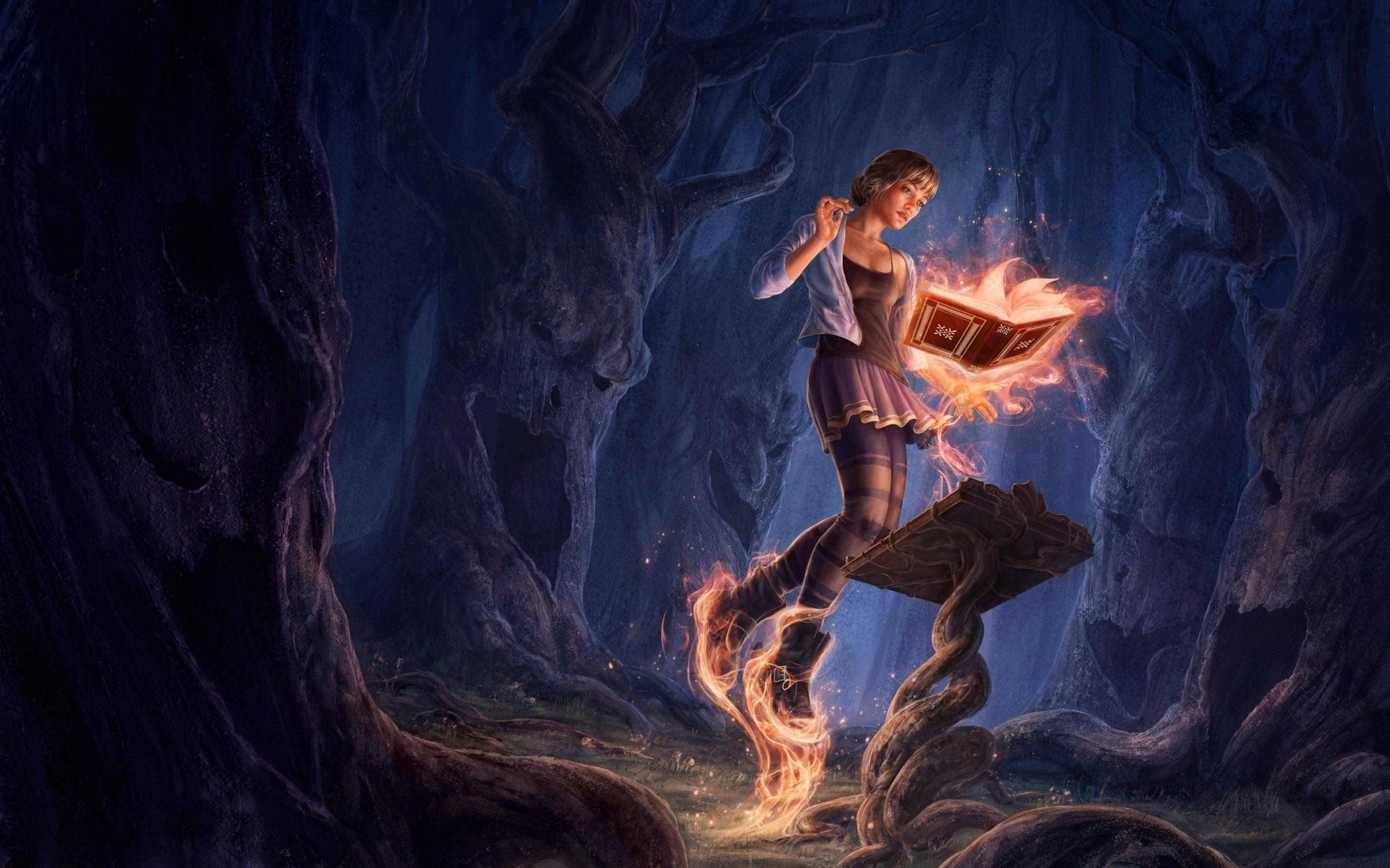 2880x1800 Witch, Fantasy, Occult, Dark, Art, Artwork, Magic