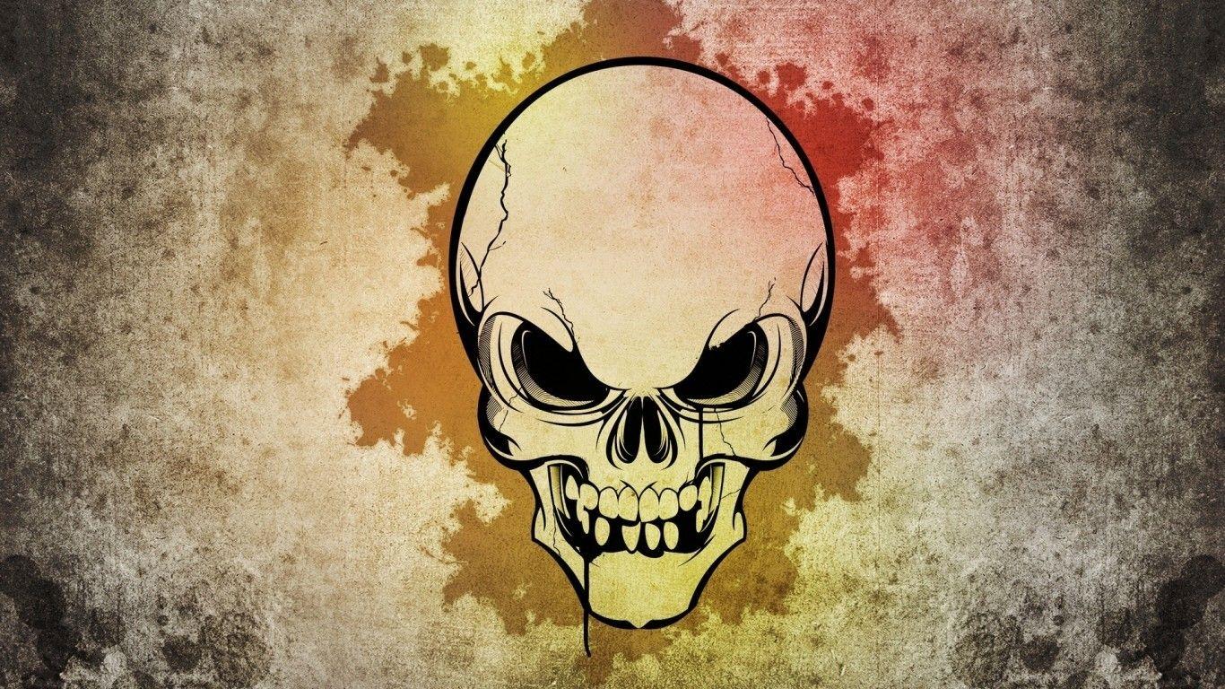 1366x768 Download 1366x768 Skull, Texture Wallpaper for Laptop