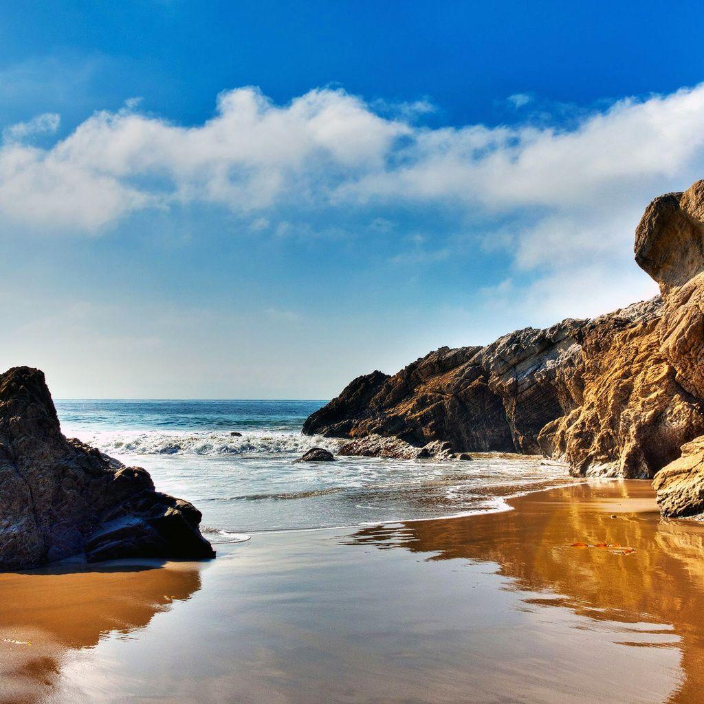 1024x1024 The wallpaper of beach at the Pacific Ocean in Malibu, California
