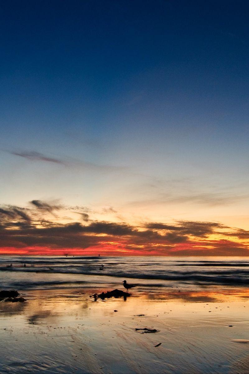800x1200 Download wallpaper 800x1200 ocean, sunset, horizon, sand