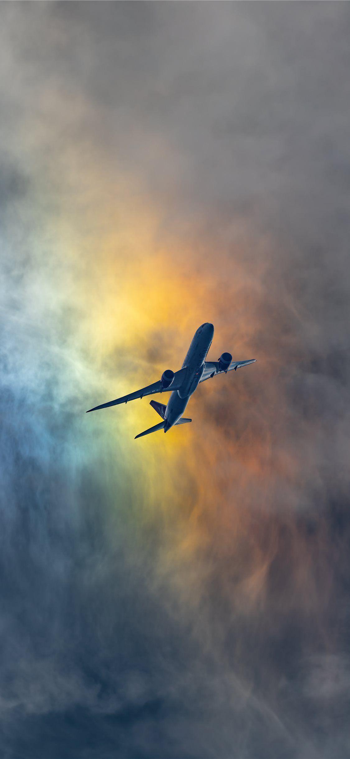 1125x2436 Rainbow Clouds iPhone X Wallpaper Free Download