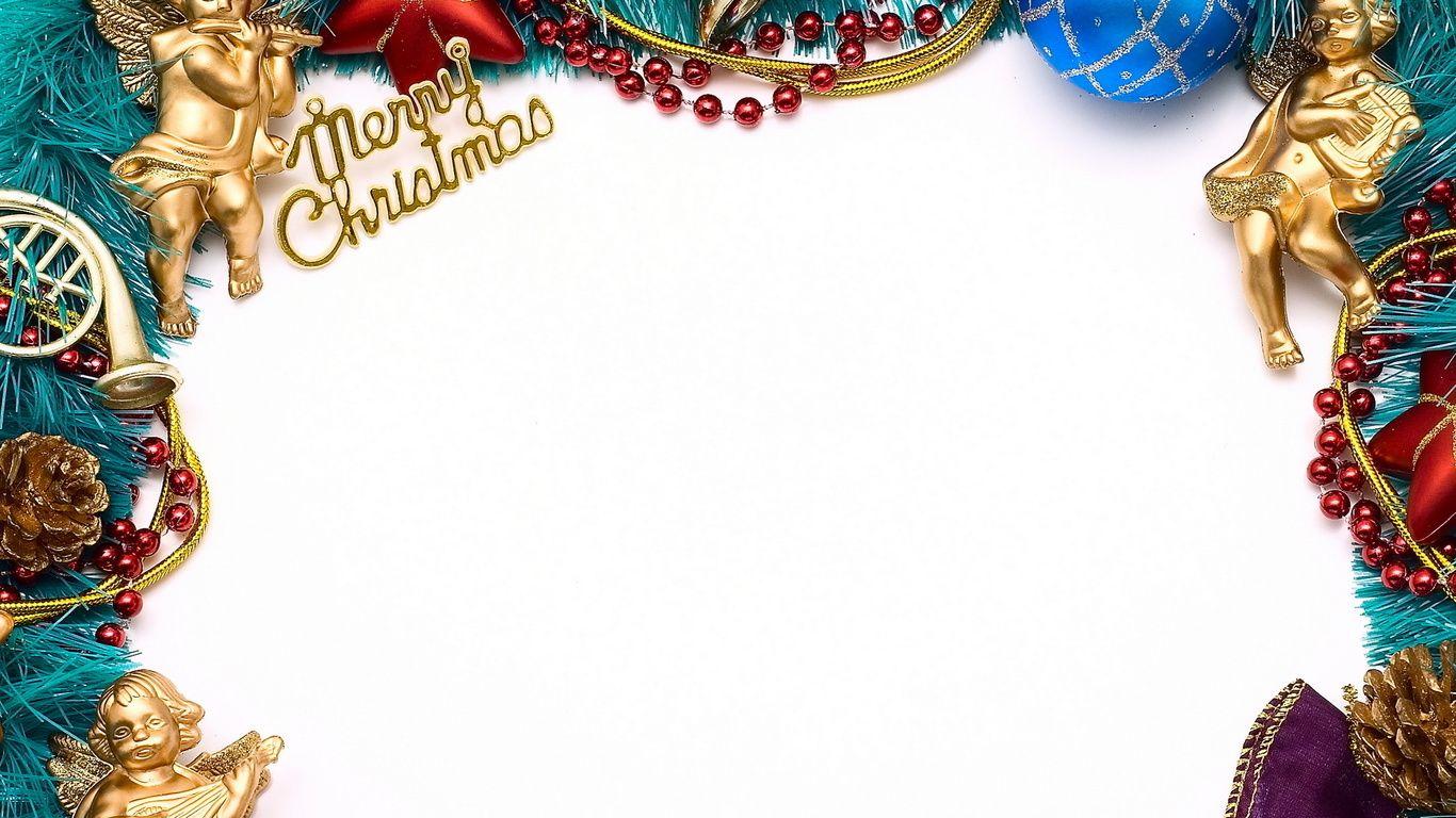 1366x768 Free download Christmas Wallpaper border angels holiday