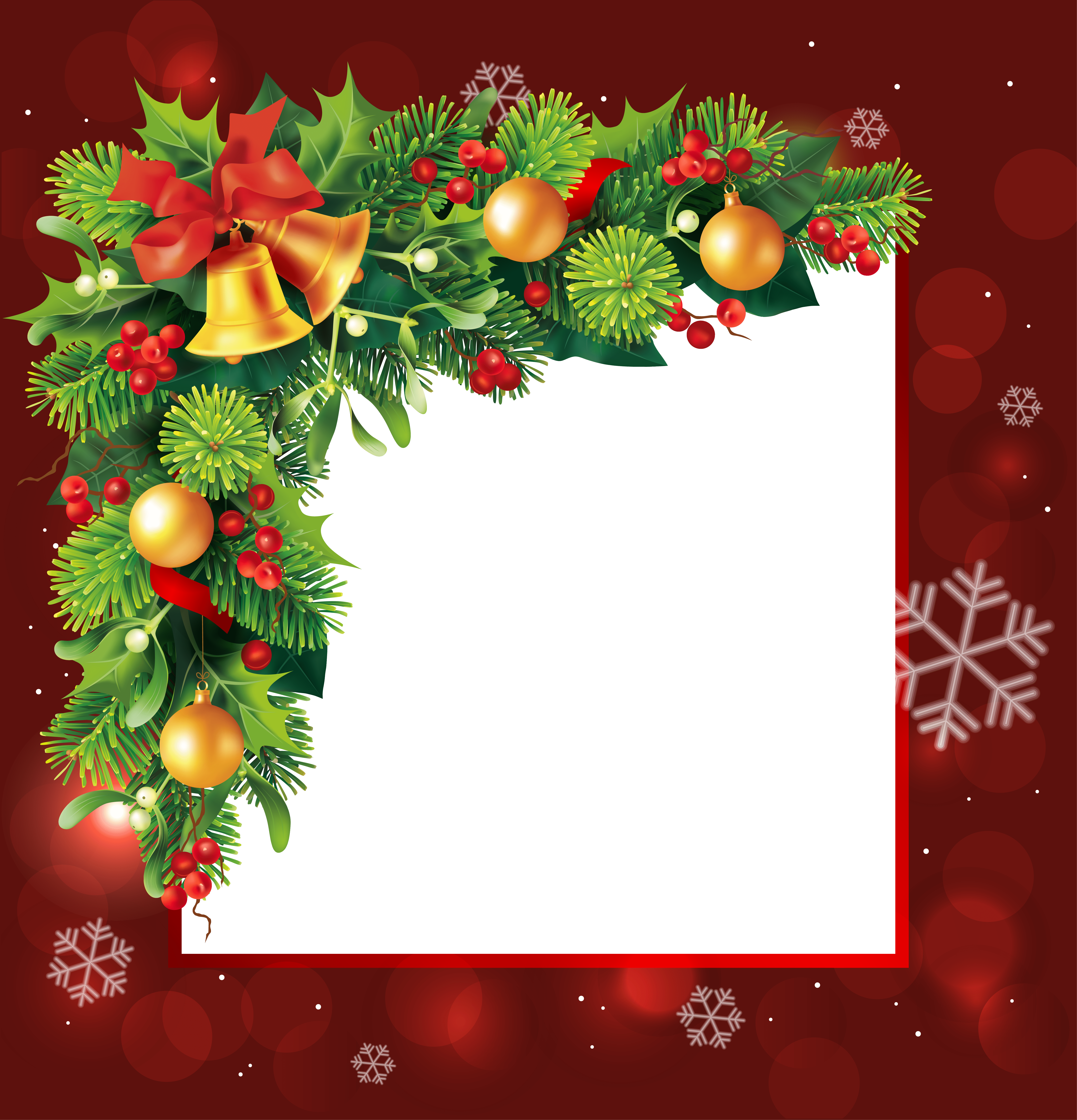 6005x6248 Christmas border. Christmas