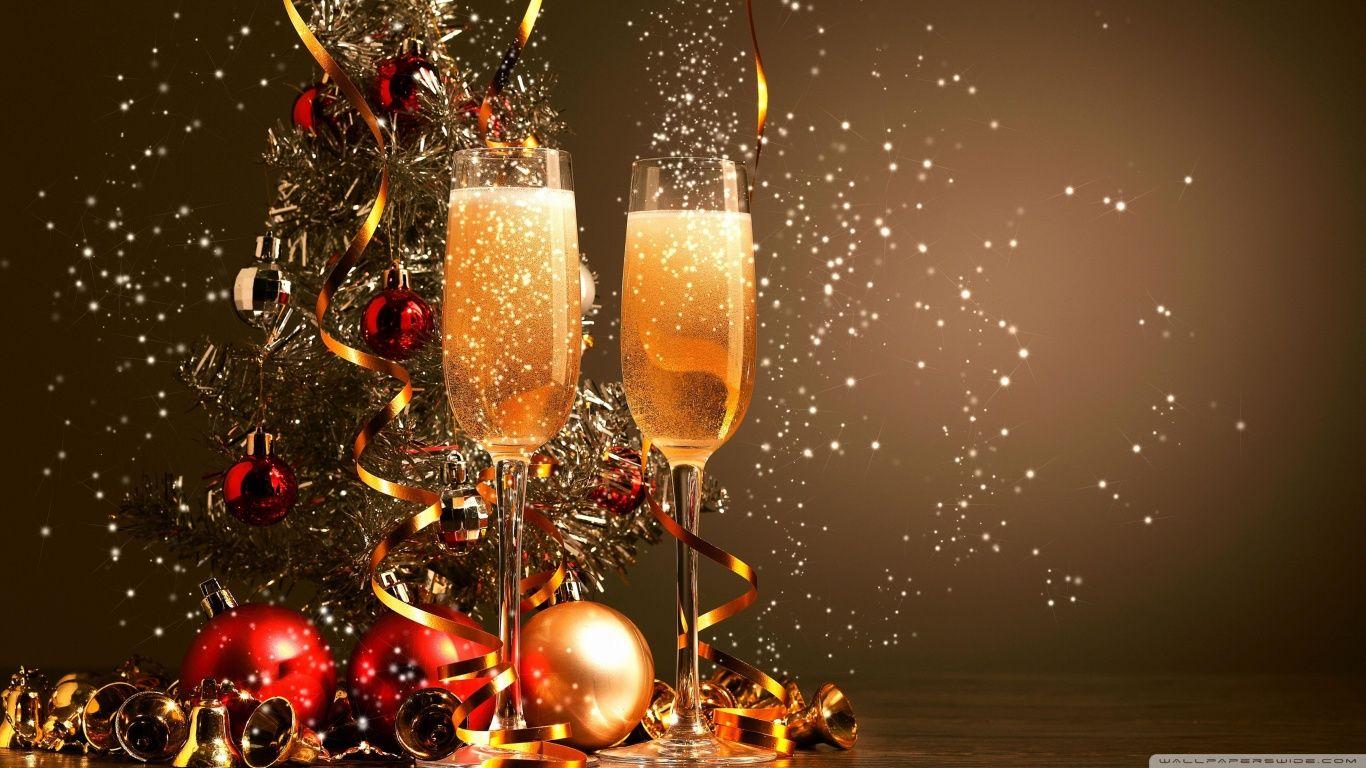 1366x768 Happy New Year Merry Christmas Desktop Wallpaper