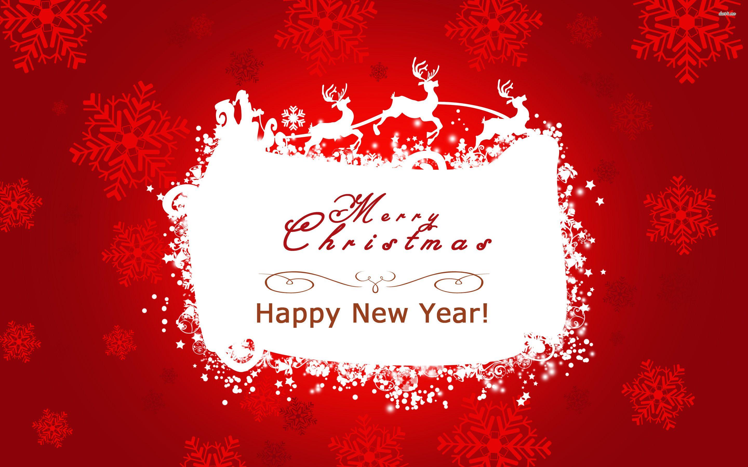 2880x1800 Merry Christmas and Happy New Year wallpaper