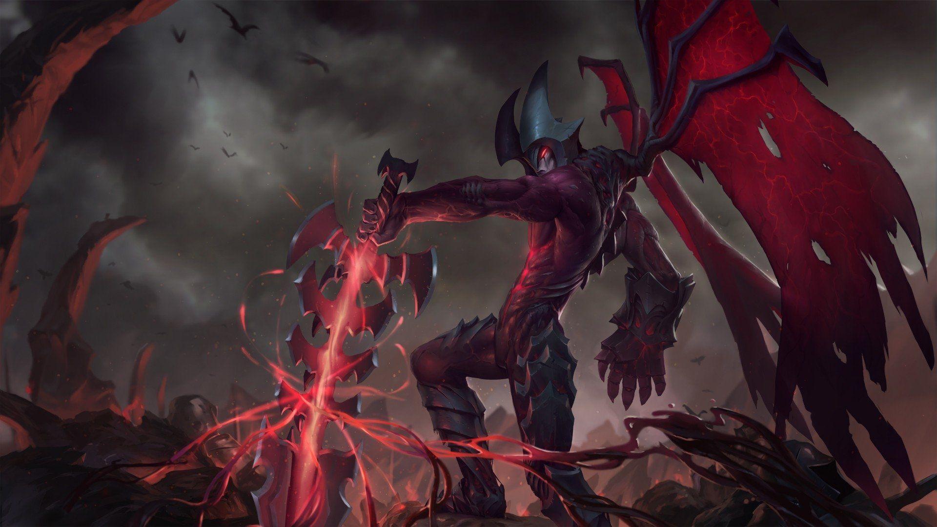 Aatrox LoL 4K Phone iPhone Wallpaper 3500a