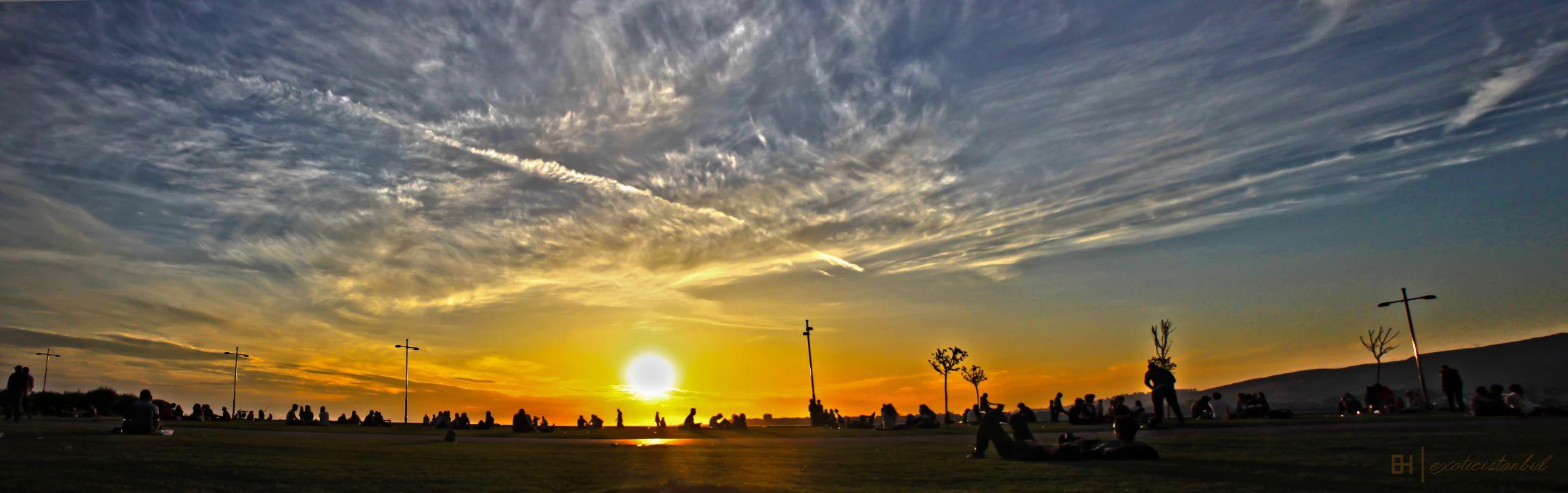 2226x700 Izmir emre hanoglu sky peoples sunset clouds beautiful city