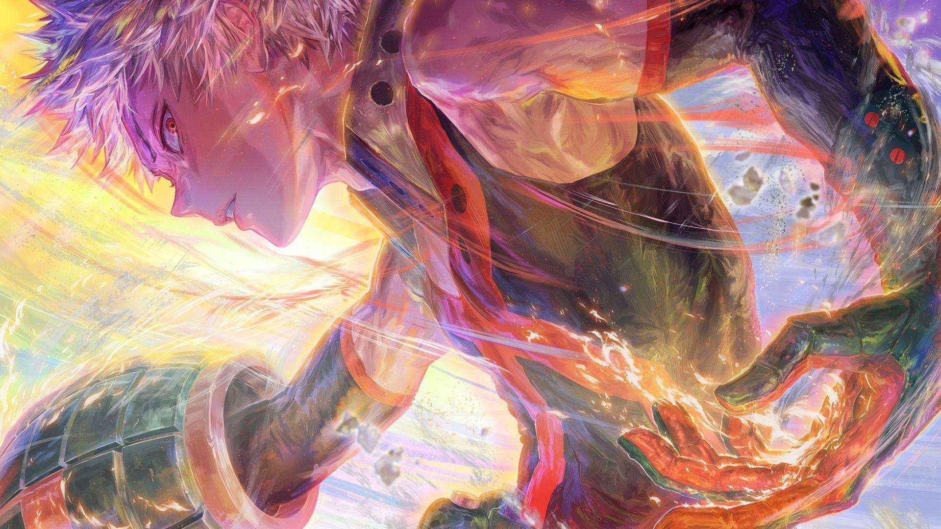 1920x1080 Wallpaper Boku No Hero Academia, Katsuki Bakugou, Painting