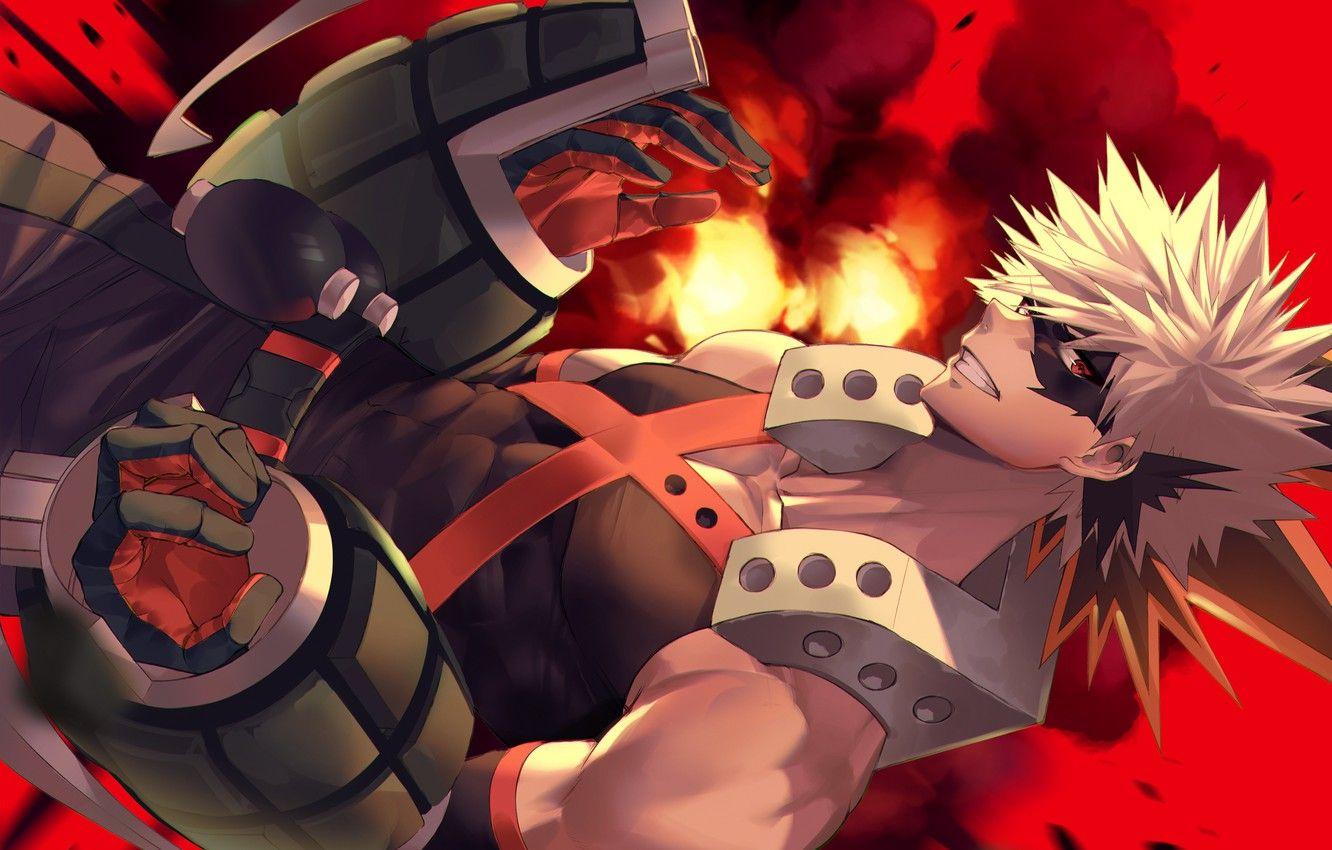 1332x850 Wallpaper smile, costume, guy, Boku no Hero Academy, My hero