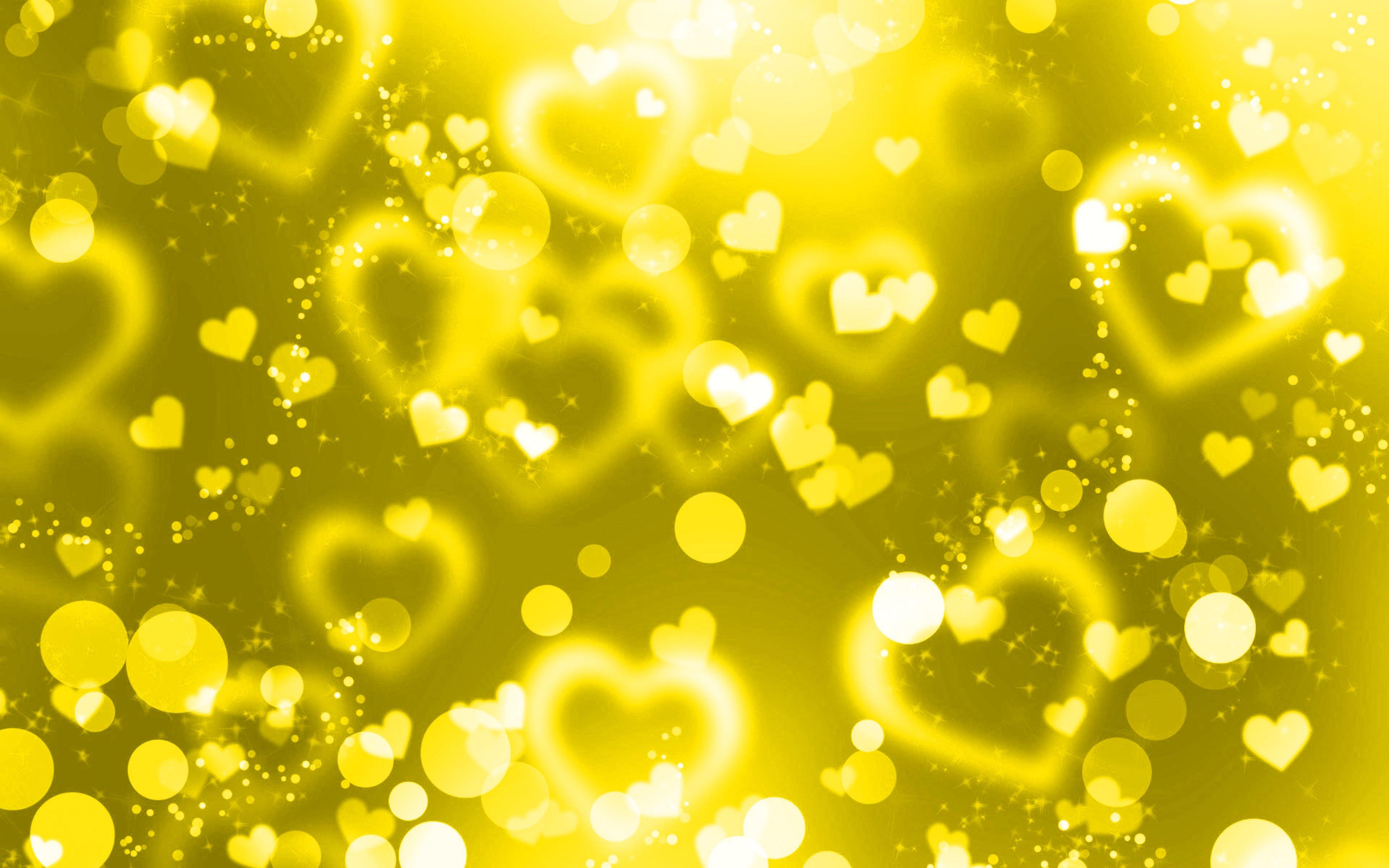 Yellow Hearts Wallpapers Top Free Yellow Hearts Backgrounds Wallpaperaccess