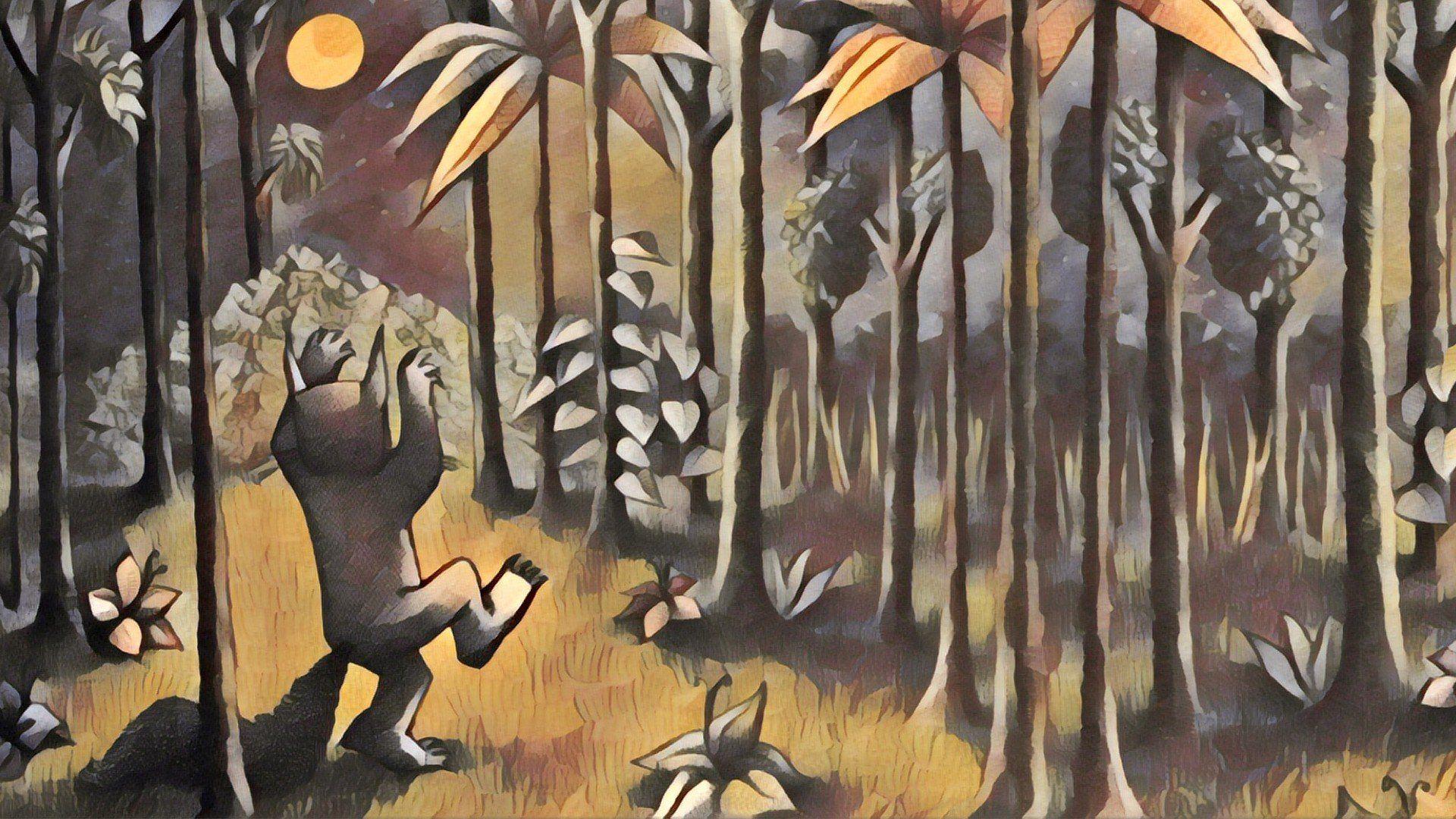 1920x1080 Maurice Sendak, Where the Wild Things Are, Night, Forest