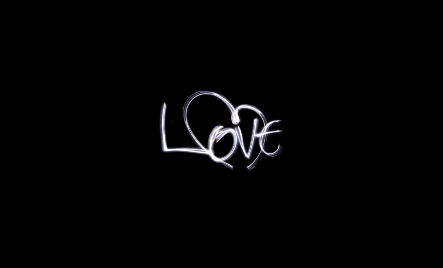 1520x920 Love Black Background Wide Wallpaper