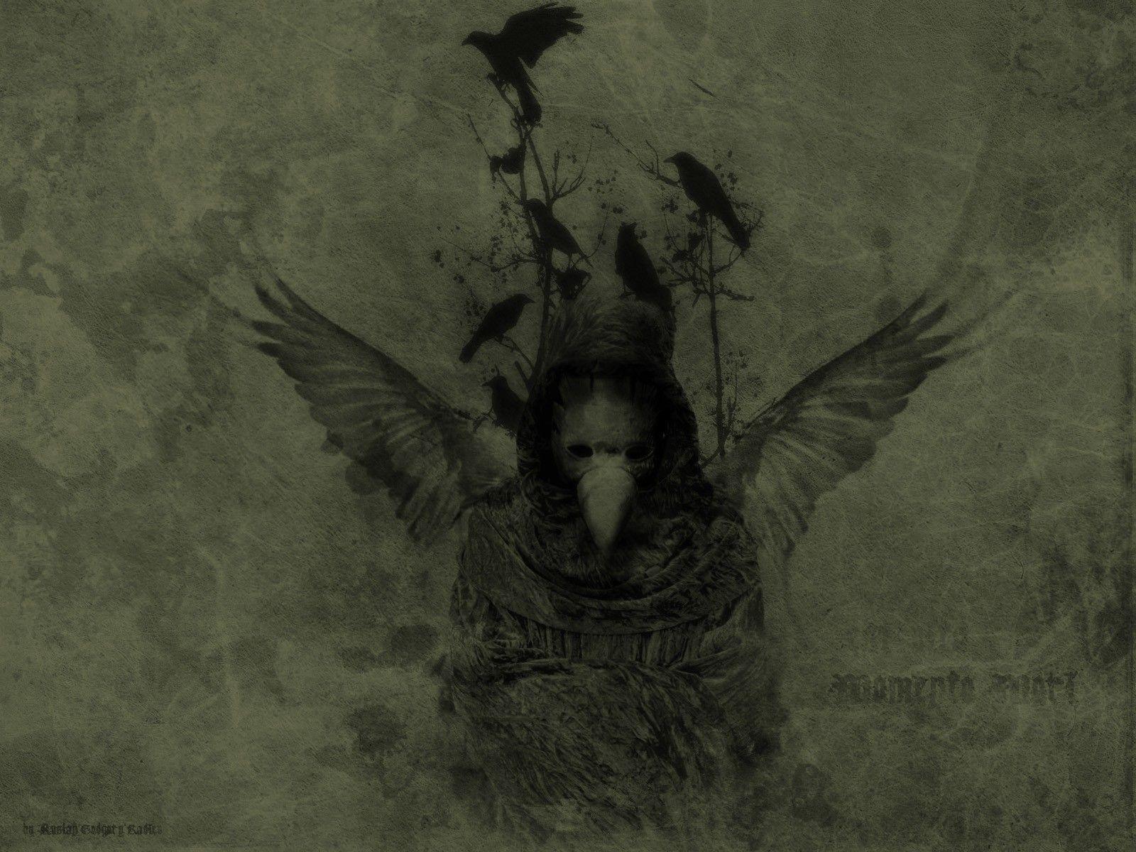 1600x1200 plague doctors, #fantasy art, #birds, #mask, #artwork