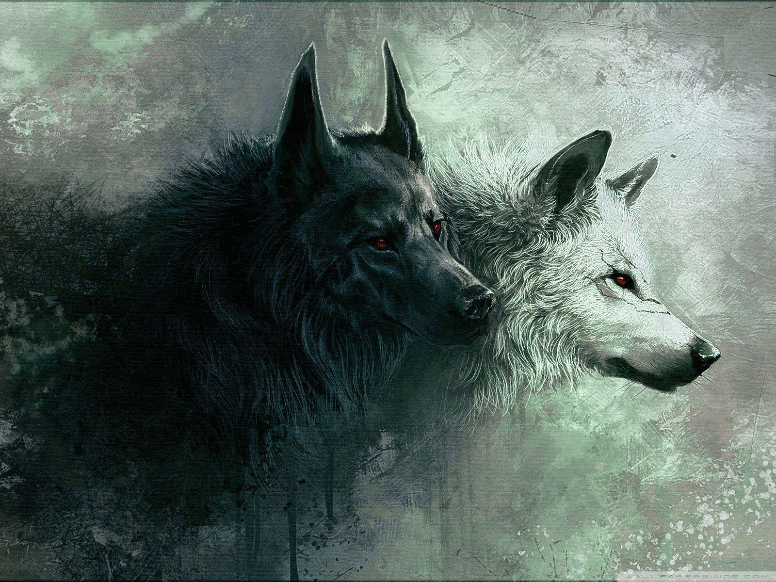 Wolf Silhouette Howling Minimalist HD 4K Wallpaper #8.318