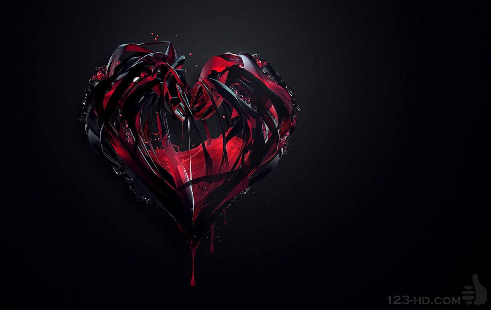 Red and Black Heart Wallpapers - Top Free Red and Black Heart ...