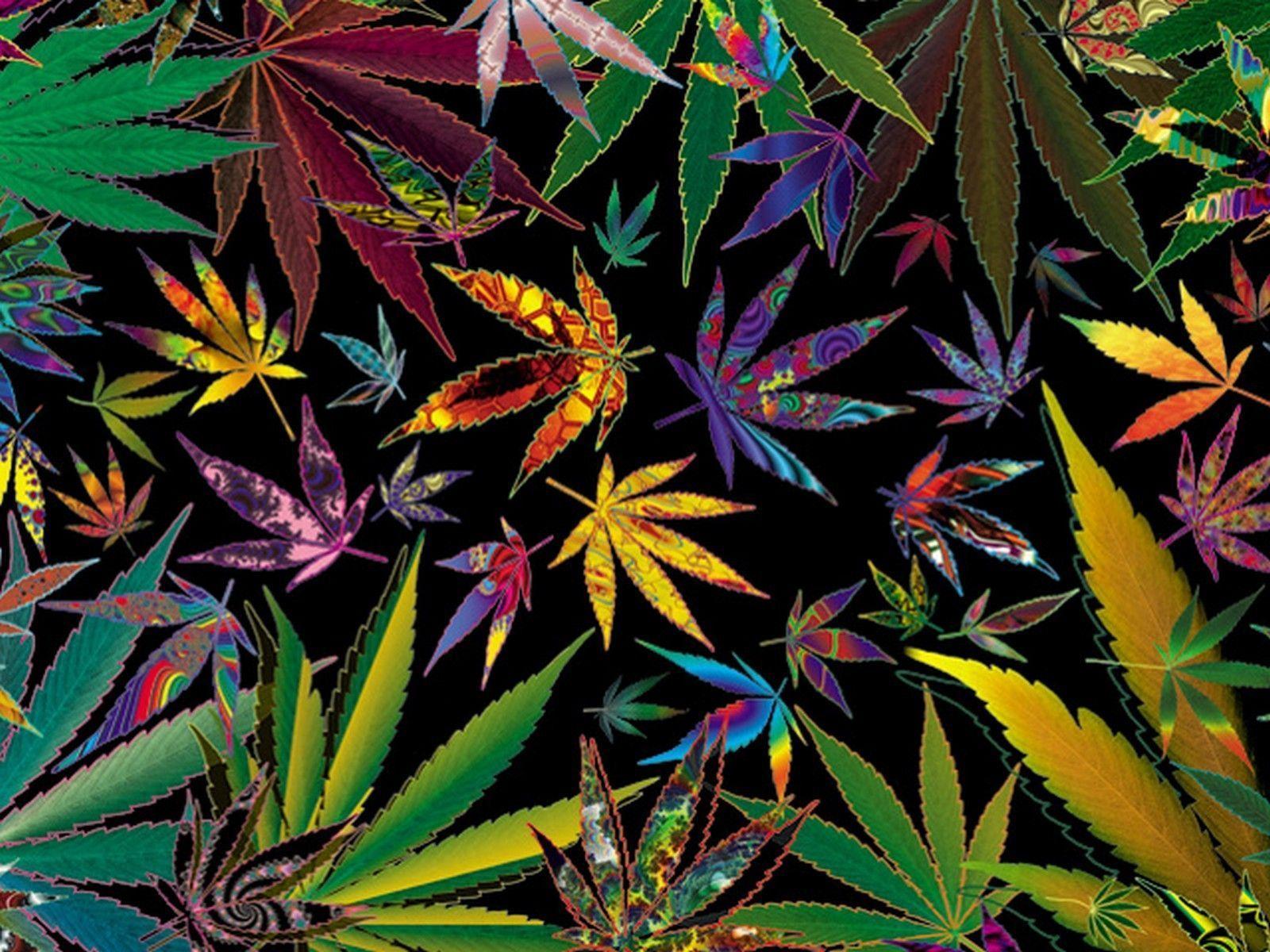 1600x1200 Trippy Weed Wallpaper