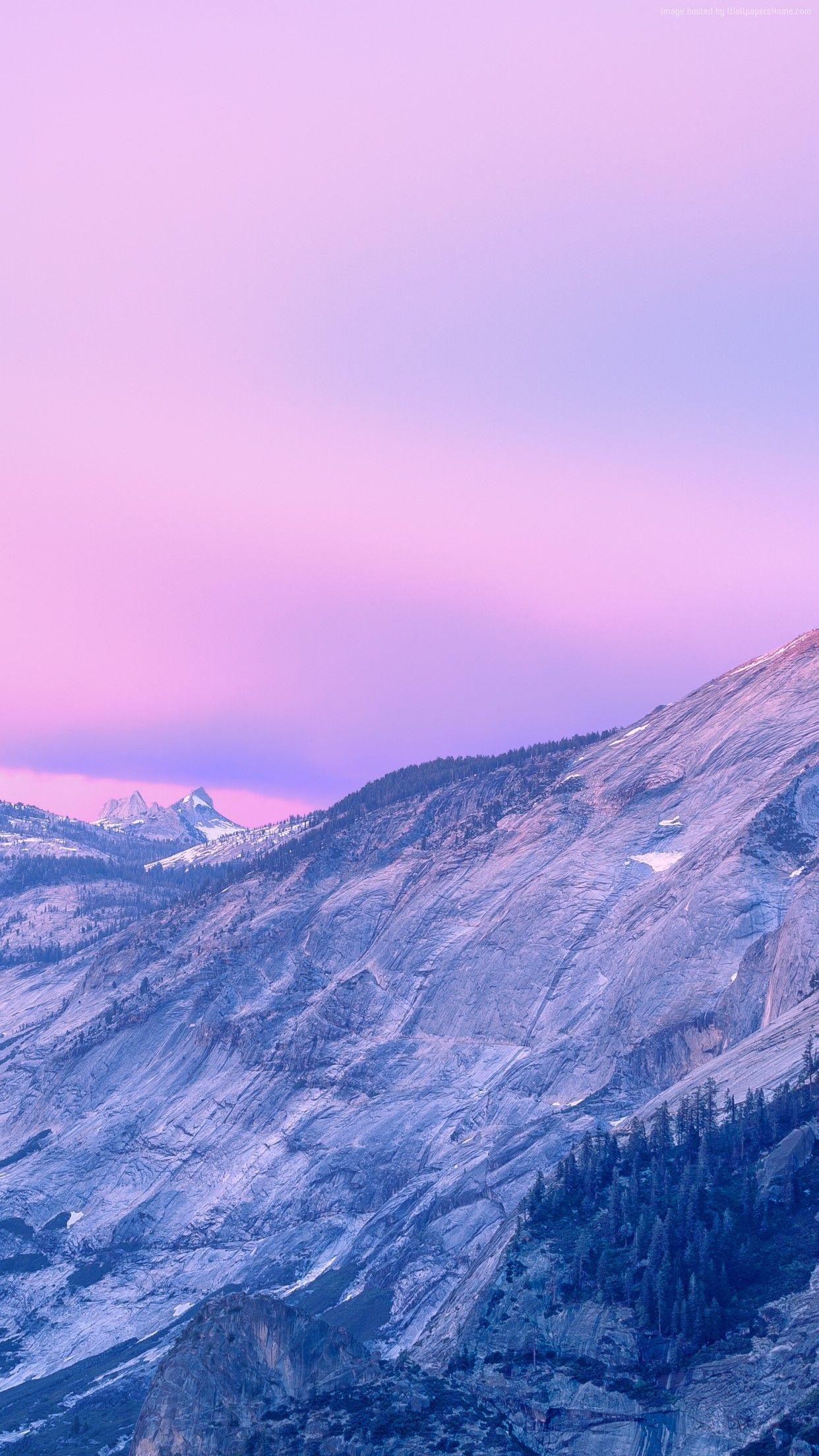 1242x2208 sky, lake, violet, mountain, wallpaper, iPhone, clean