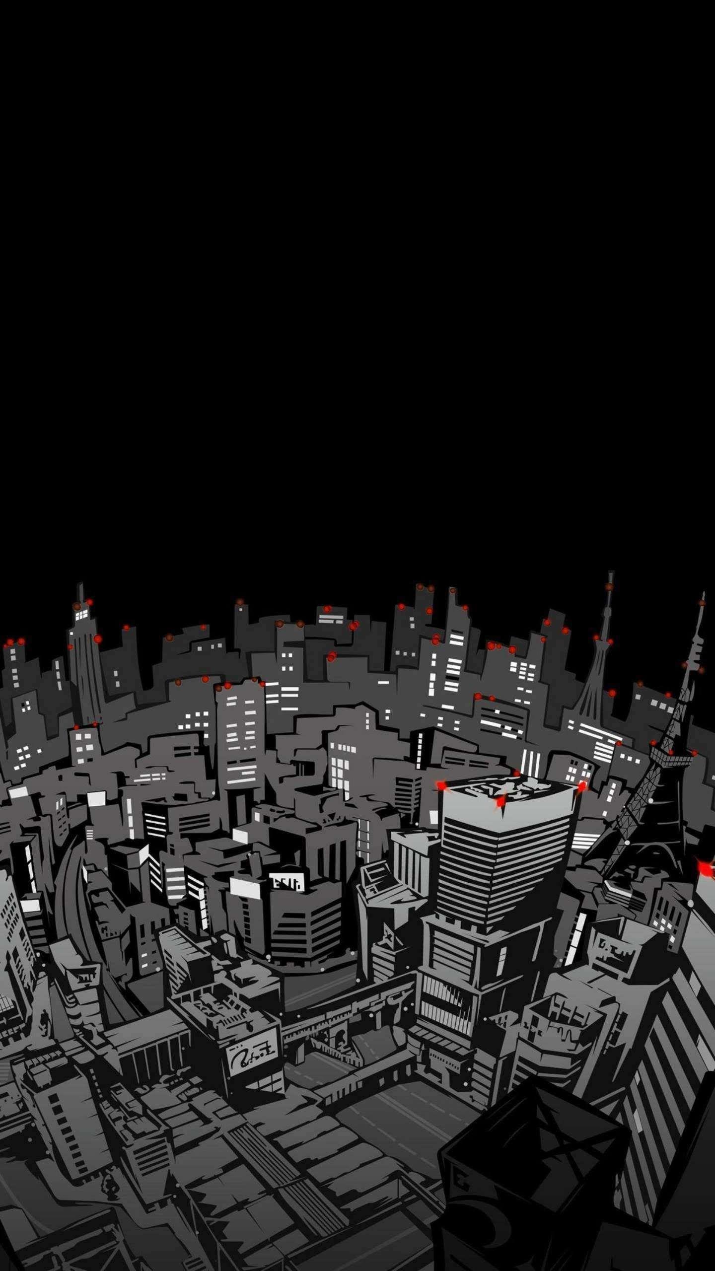 1440x2560 City Art Night iPhone Wallpaper. Anime wallpaper iphone, Anime wallpaper phone, Persona 5