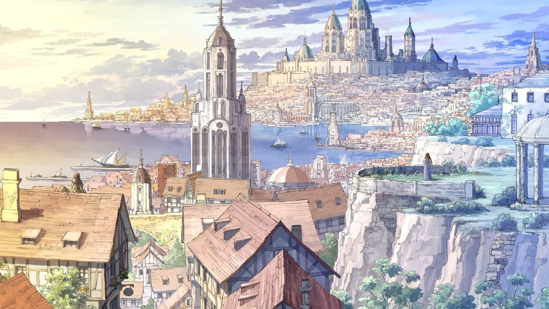 1920x1080 Anime City Art Wallpaper 67460 1920x1080px