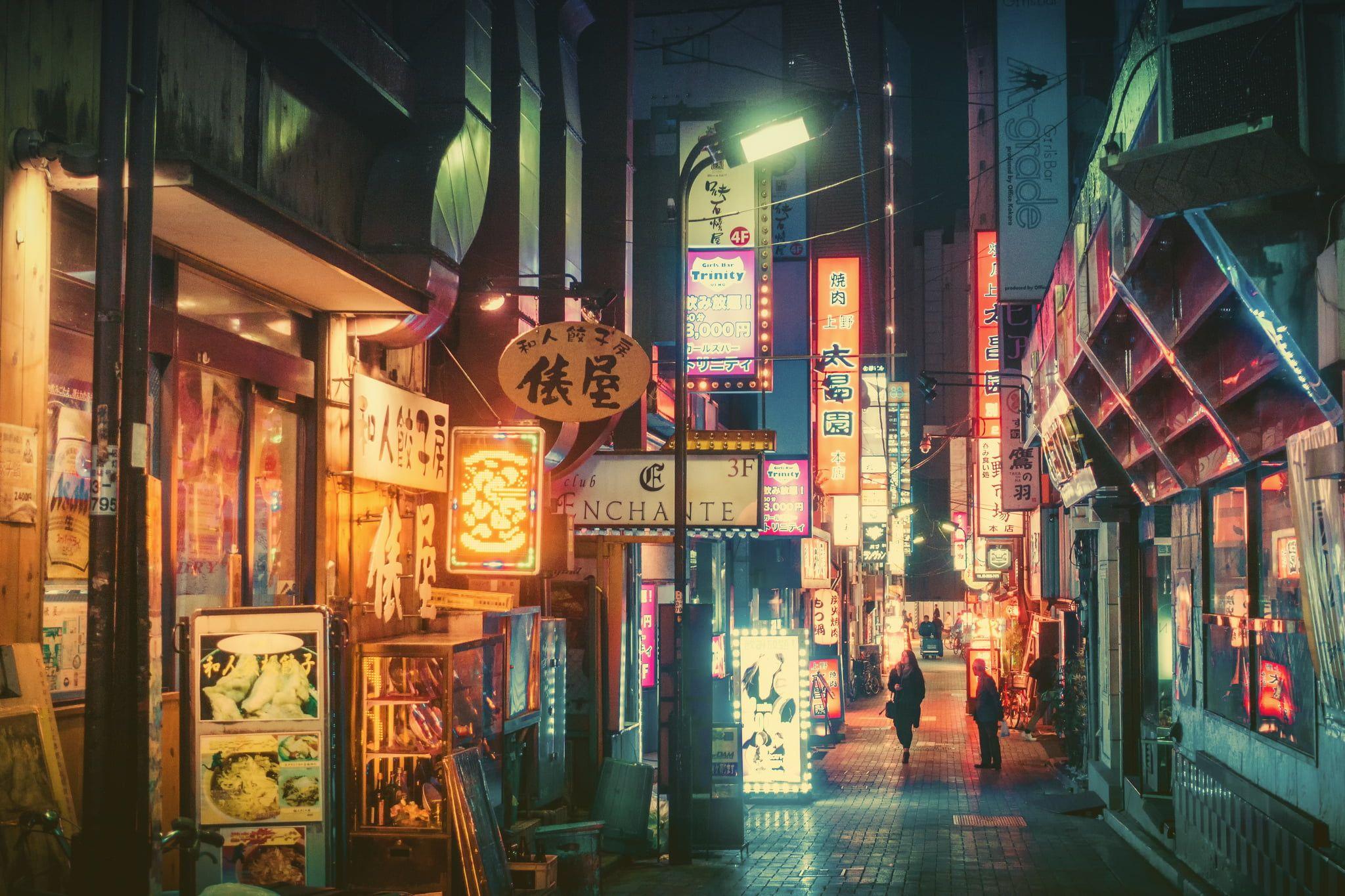 Japanese Neon Anime Wallpaper