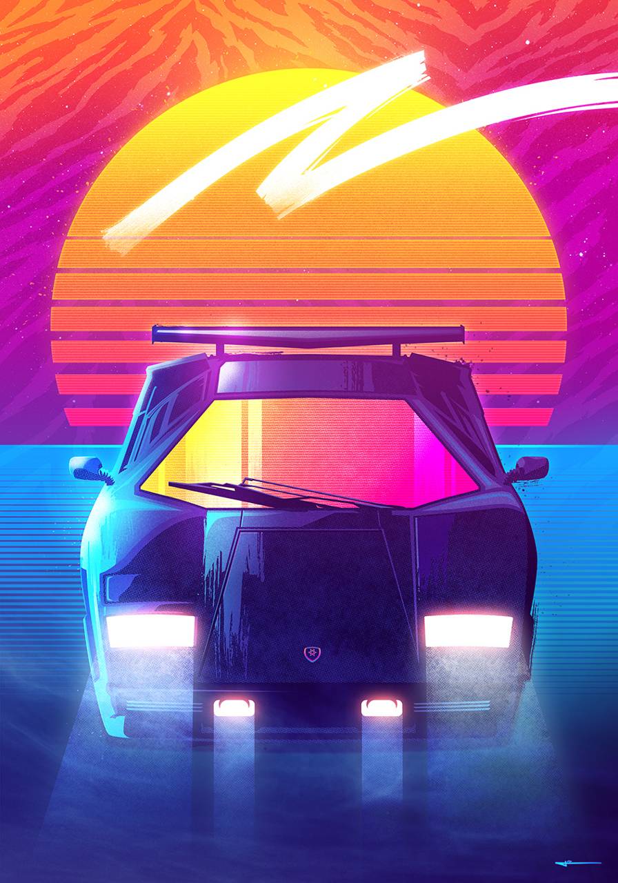896x1280 80s Car wallpaper