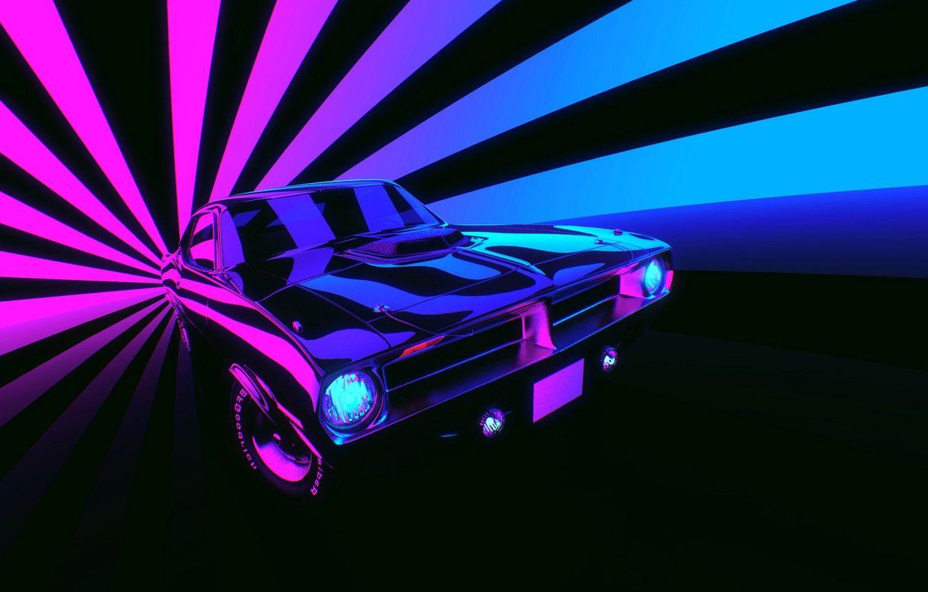 1332x850 Wallpaper Auto, Machine, Style, Car, Render, Style, Neon