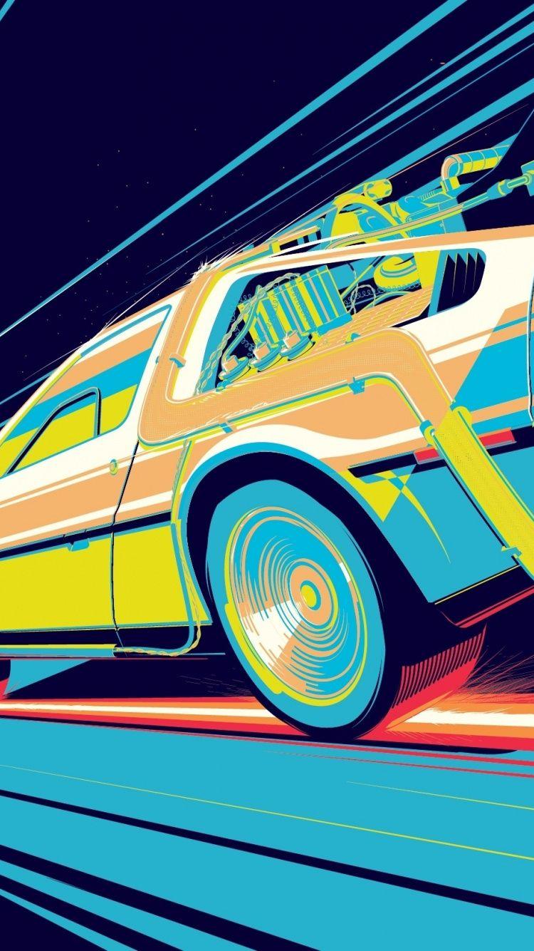 750x1334 Download 750x1334 wallpaper back to the future, car, mazda