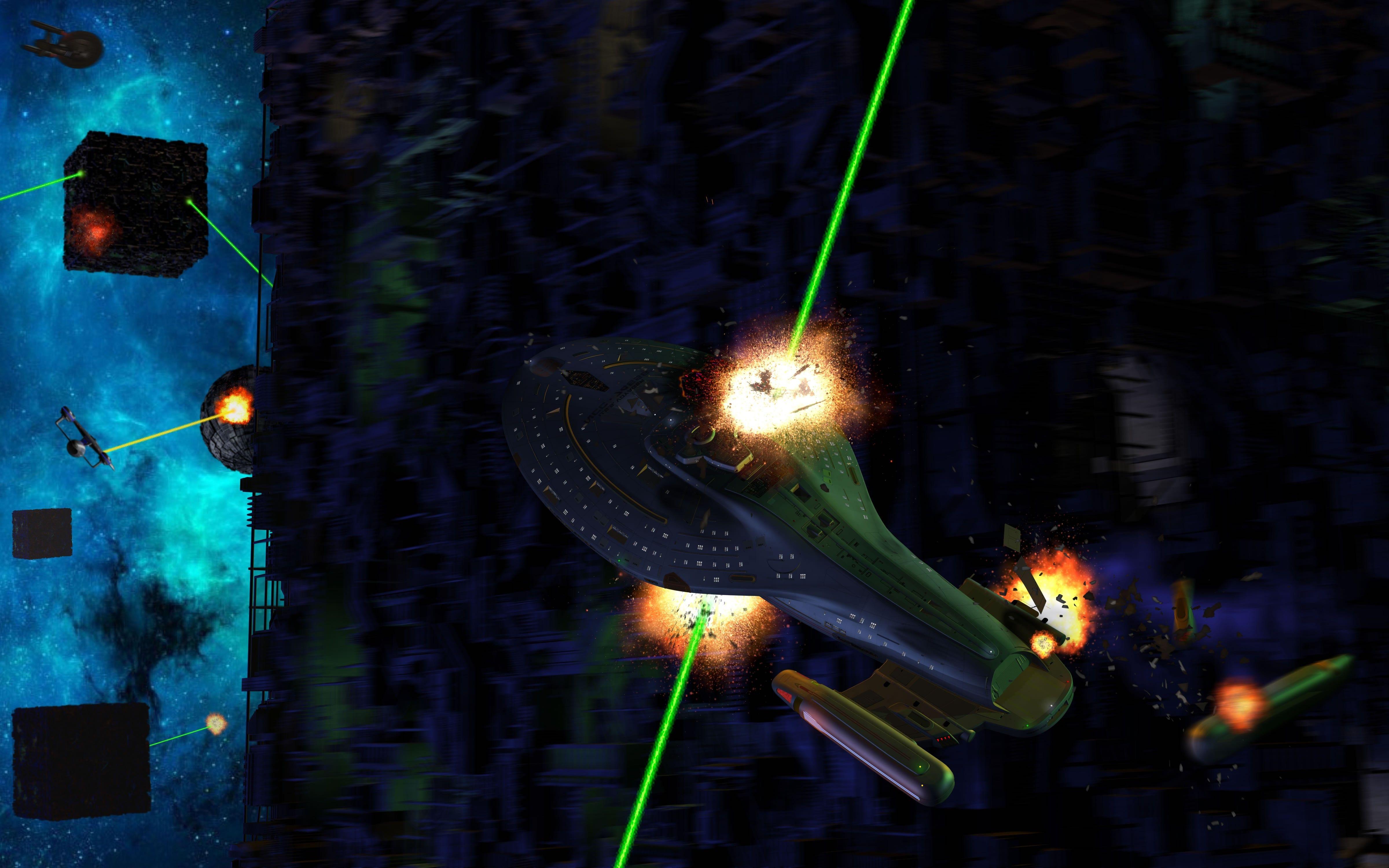 4800x3000 Star Trek, Spaceship, Space, Battle Wallpaper HD / Desktop