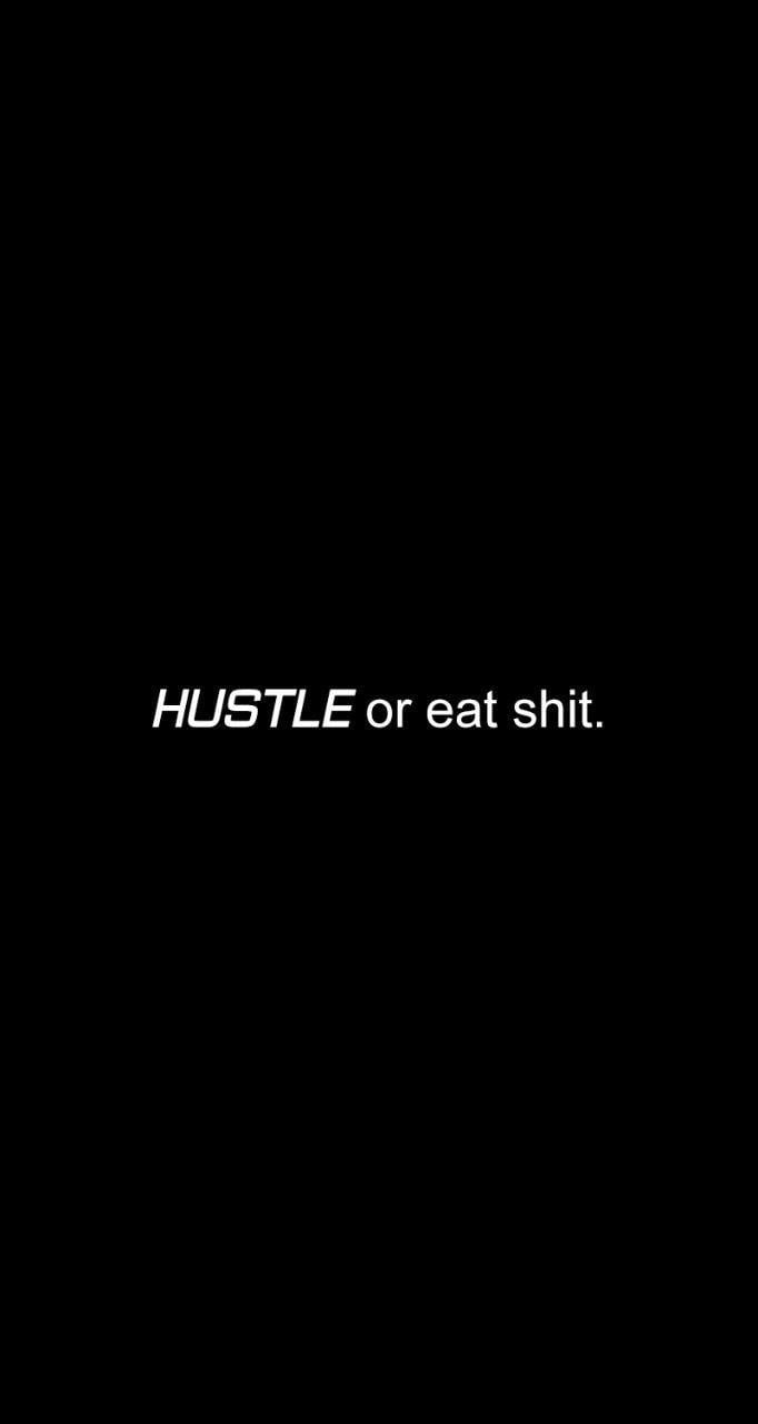 Download A Black And White Image Of The Word Hustle Wallpaper | Wallpapers .com