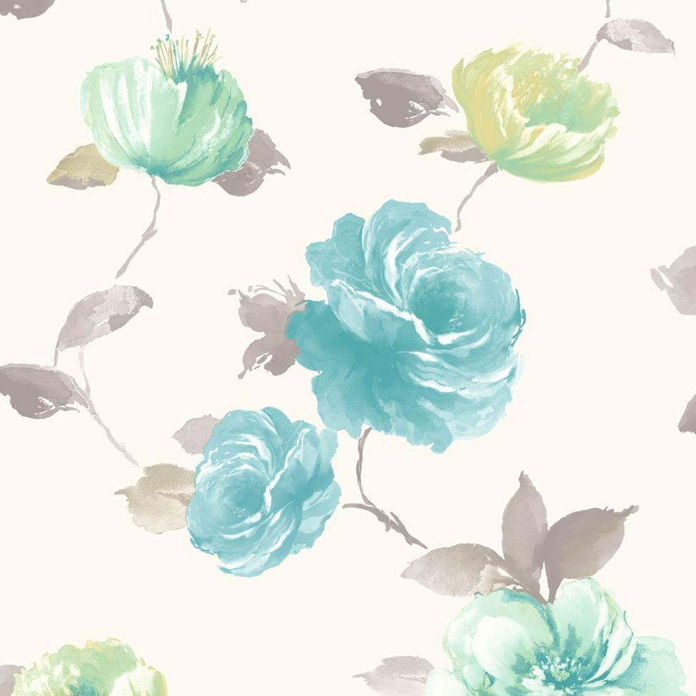 975x975 Floral Wallpaper Vintage Rose J845
