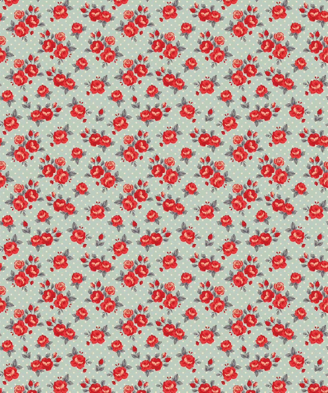 1100x1318 Red Roses Wallpaper • Dainty Vintage Florals