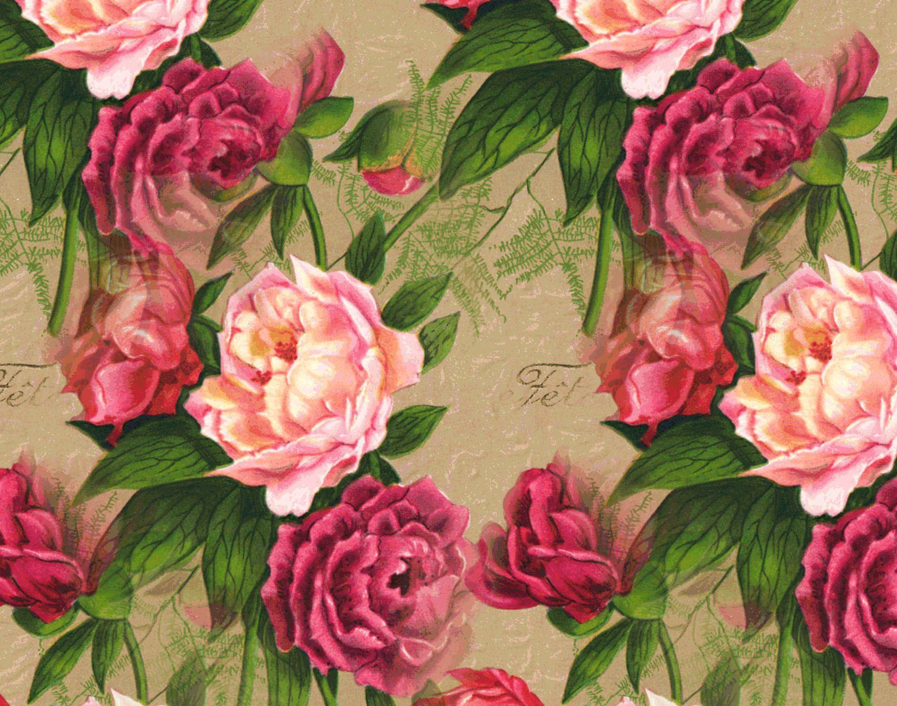 1752x1378 Free download Vintage Roses Image Desktop Background