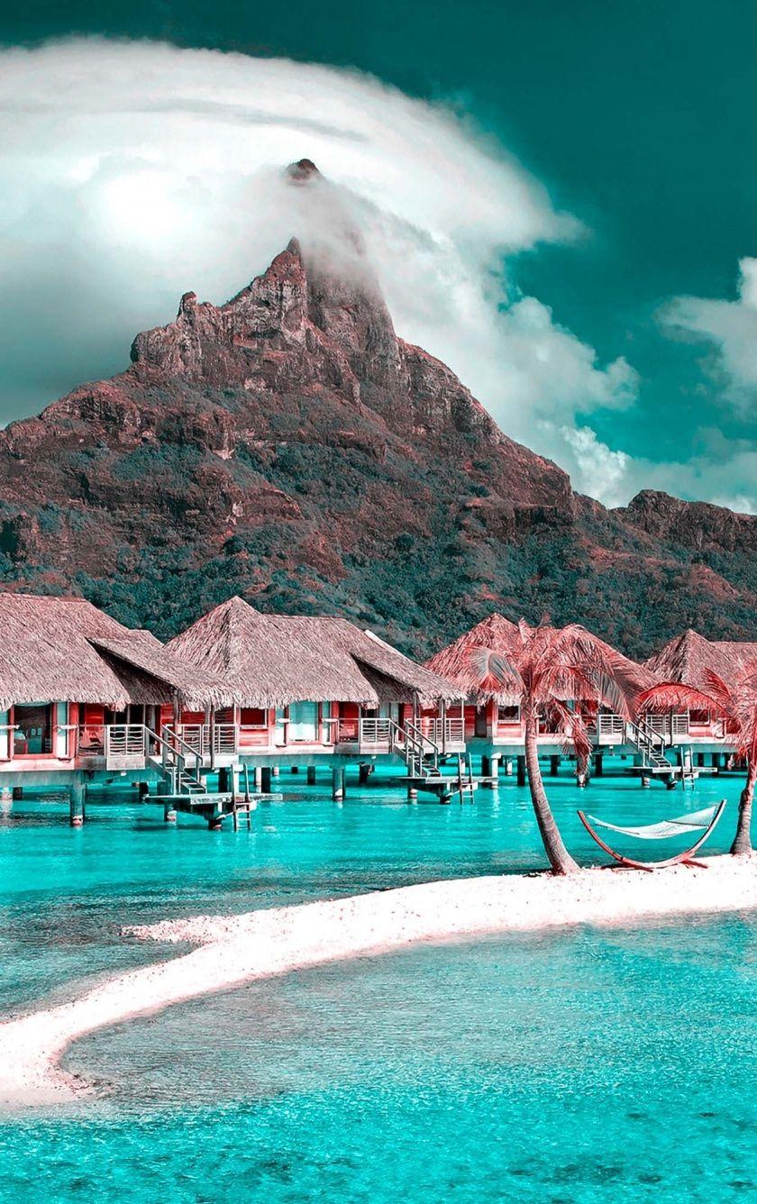 840x1336 Download 840x1336 wallpaper mountains, resort, huts, beach, sea, summer, iphone iphone 5s, iphone 5c, ipod touch, 840x1336 HD image, background, 18689