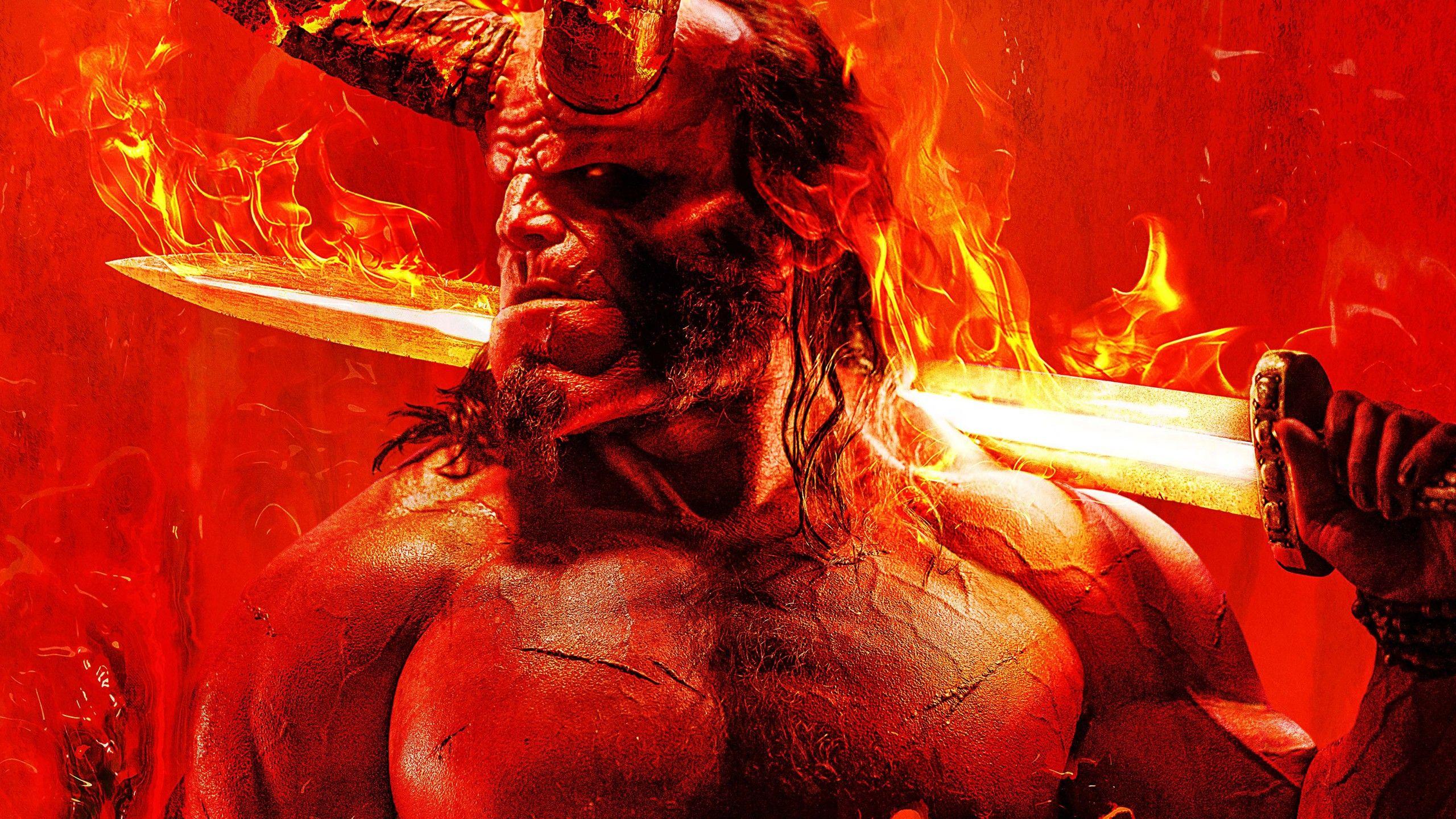 2560x1440 Wallpaper of Movie, Hellboy, David Harbour, Poster