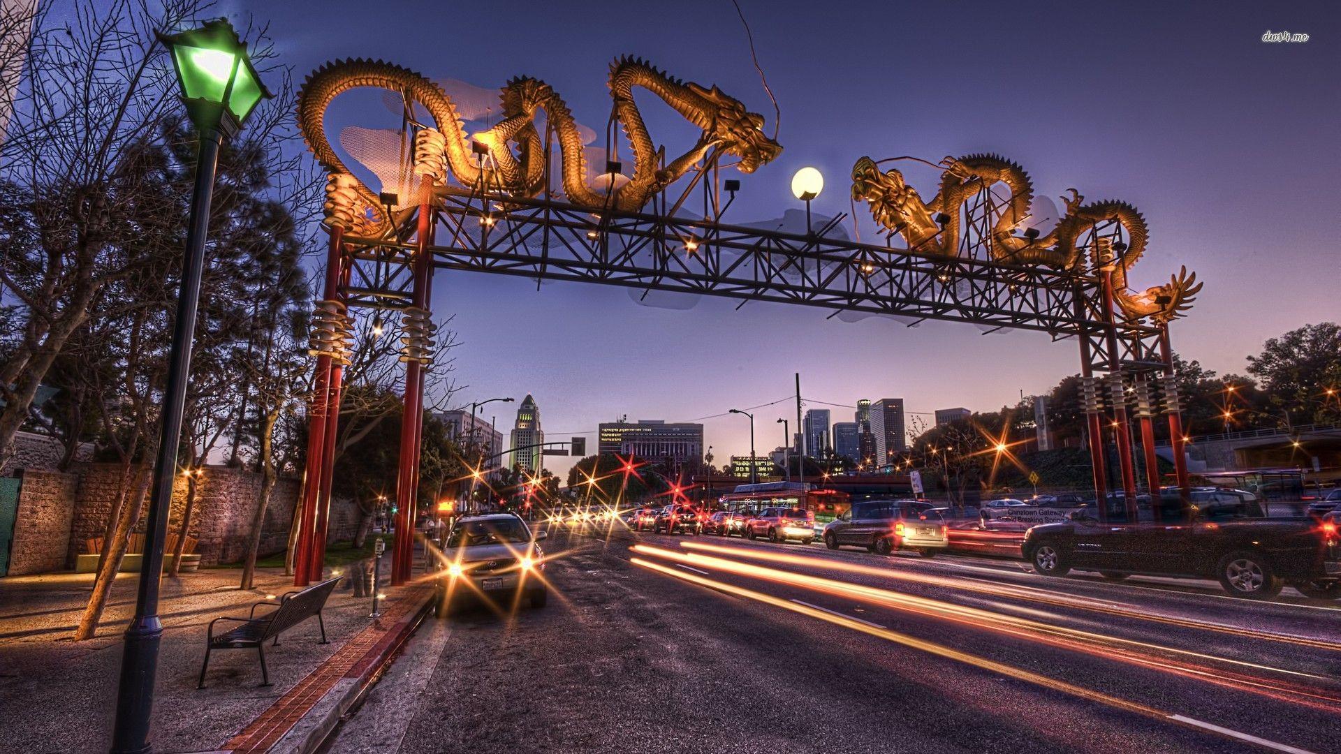 1920x1080 Gate in Chinatown in Los Angeles wallpaper