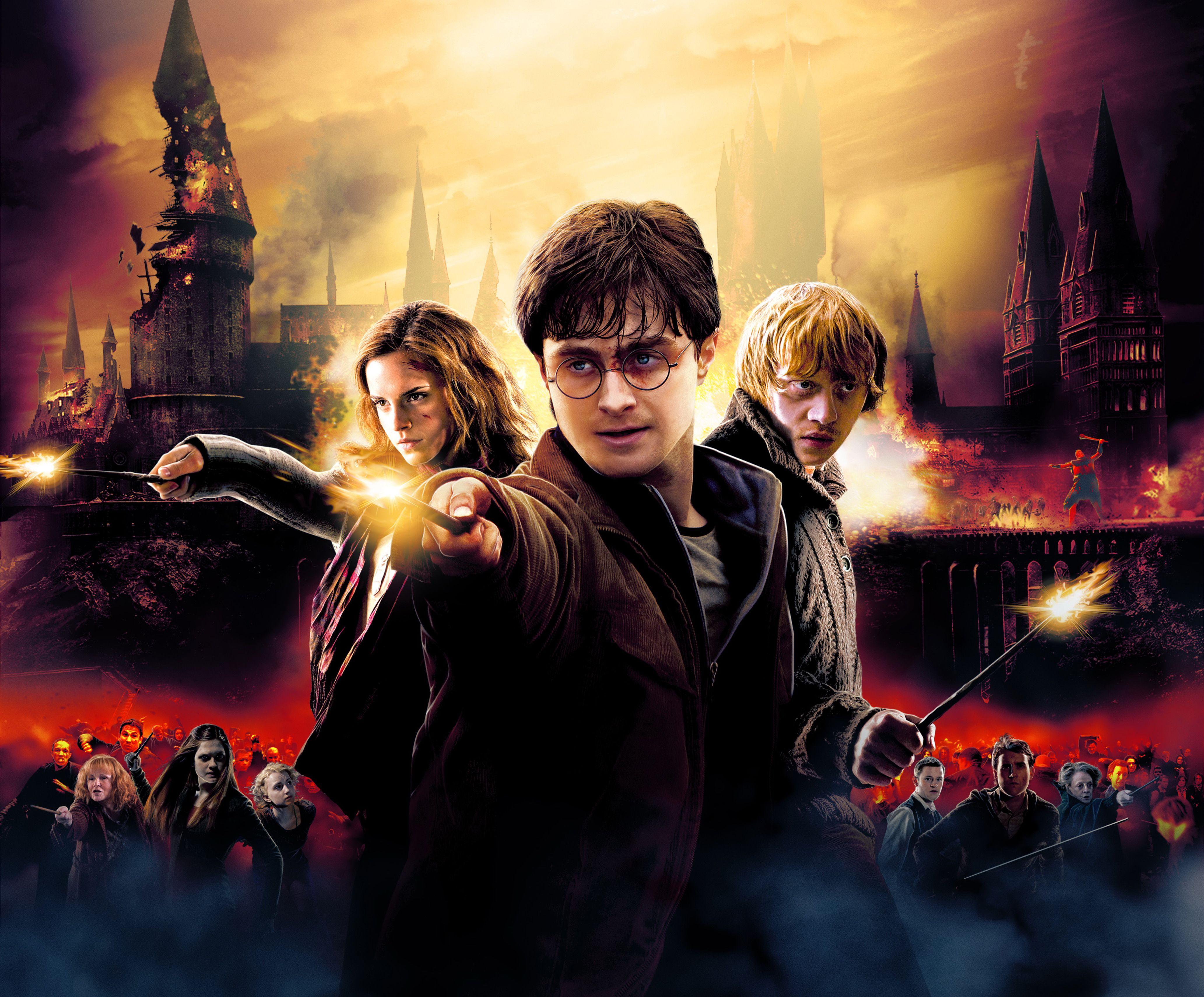 4130x3422 #Harry Potter and the Deathly Hallows, #Emma Watson, #Ron