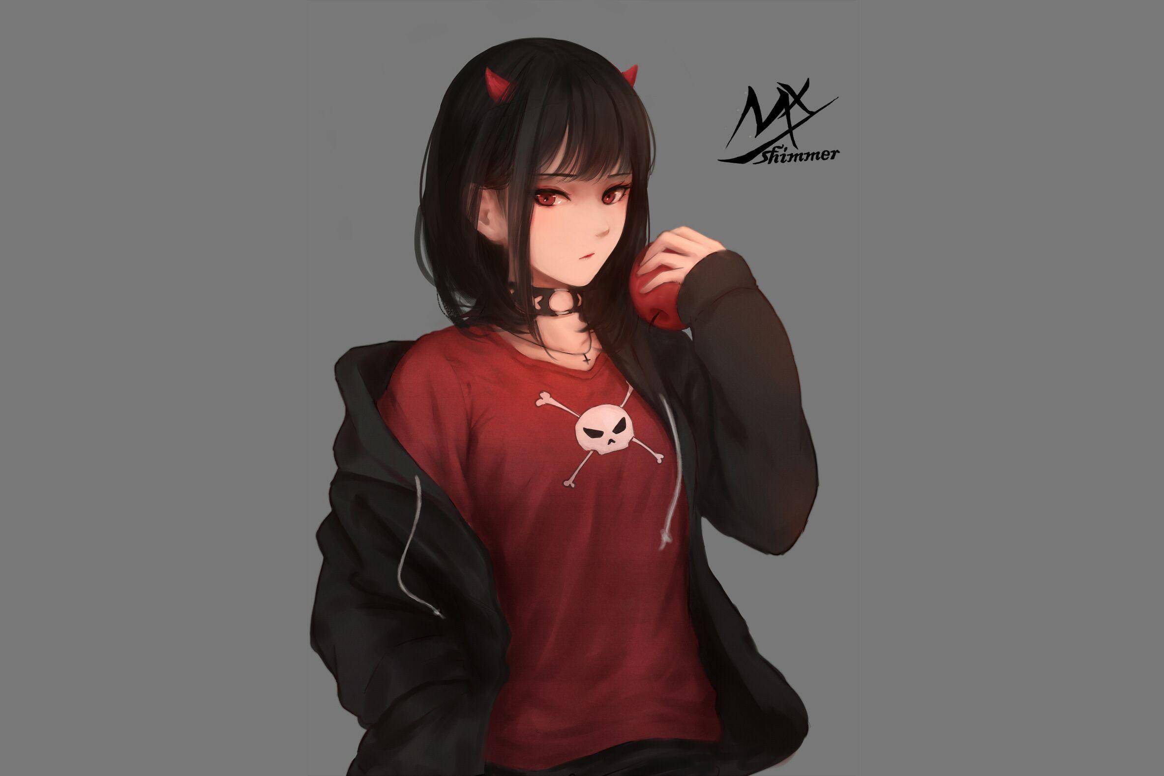 2367x1578 Devil Anime Girl Art Wallpaper, HD Anime 4K Wallpaper