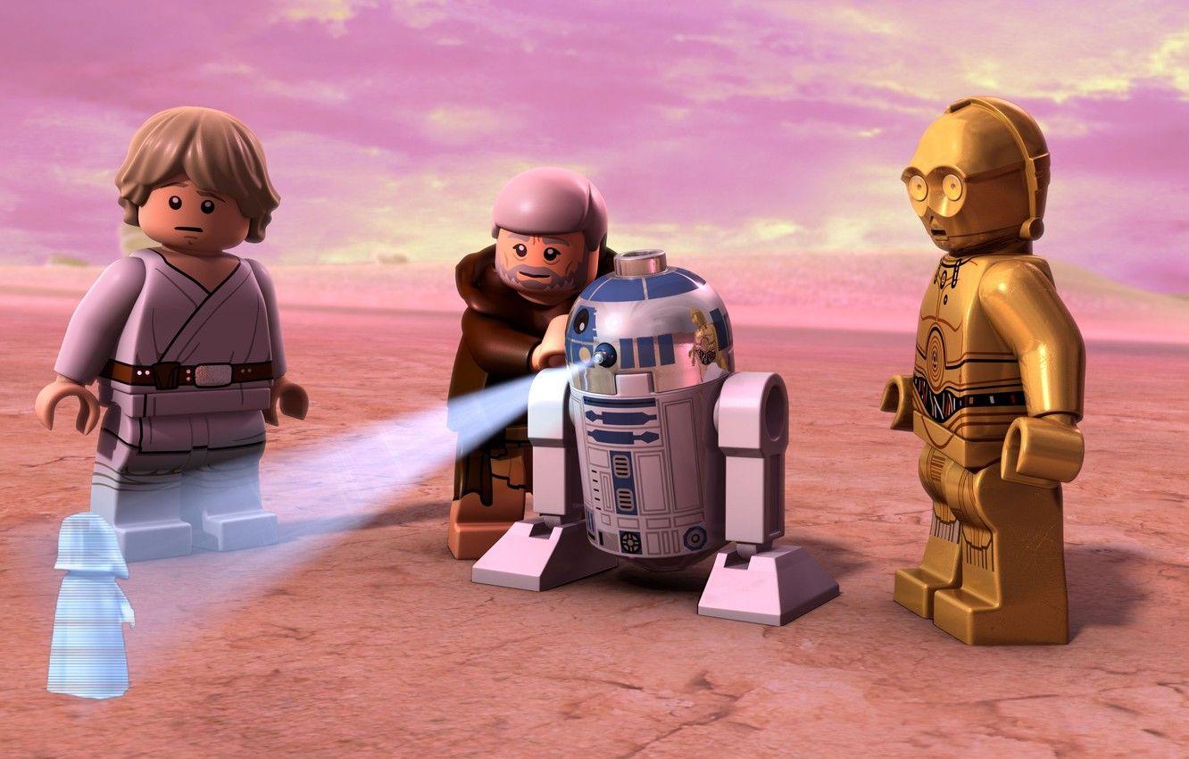 1332x850 Wallpaper Star Wars, R2D toys, Lego, jedi, drone, C3PO