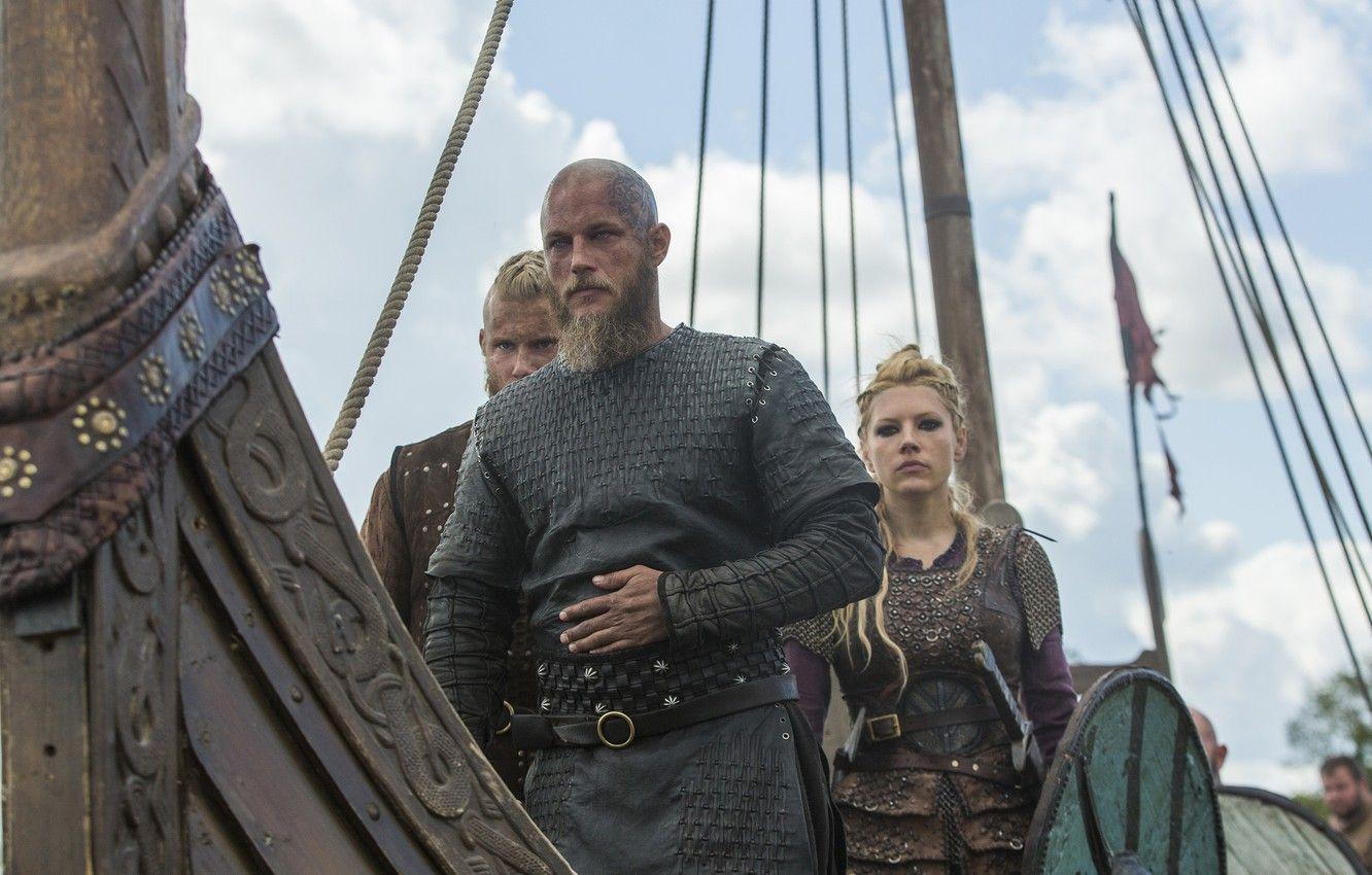1332x850 Wallpaper ship, Vikings, The Vikings, Katheryn Winnick