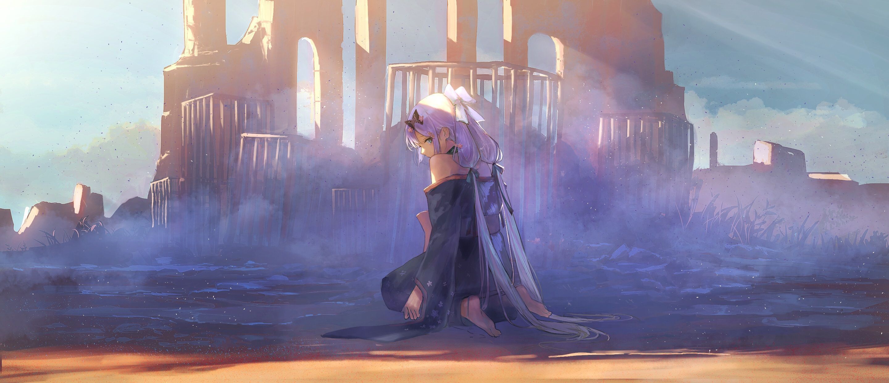 2880x1240 Download Sakura Ritsuki Anime Virtual