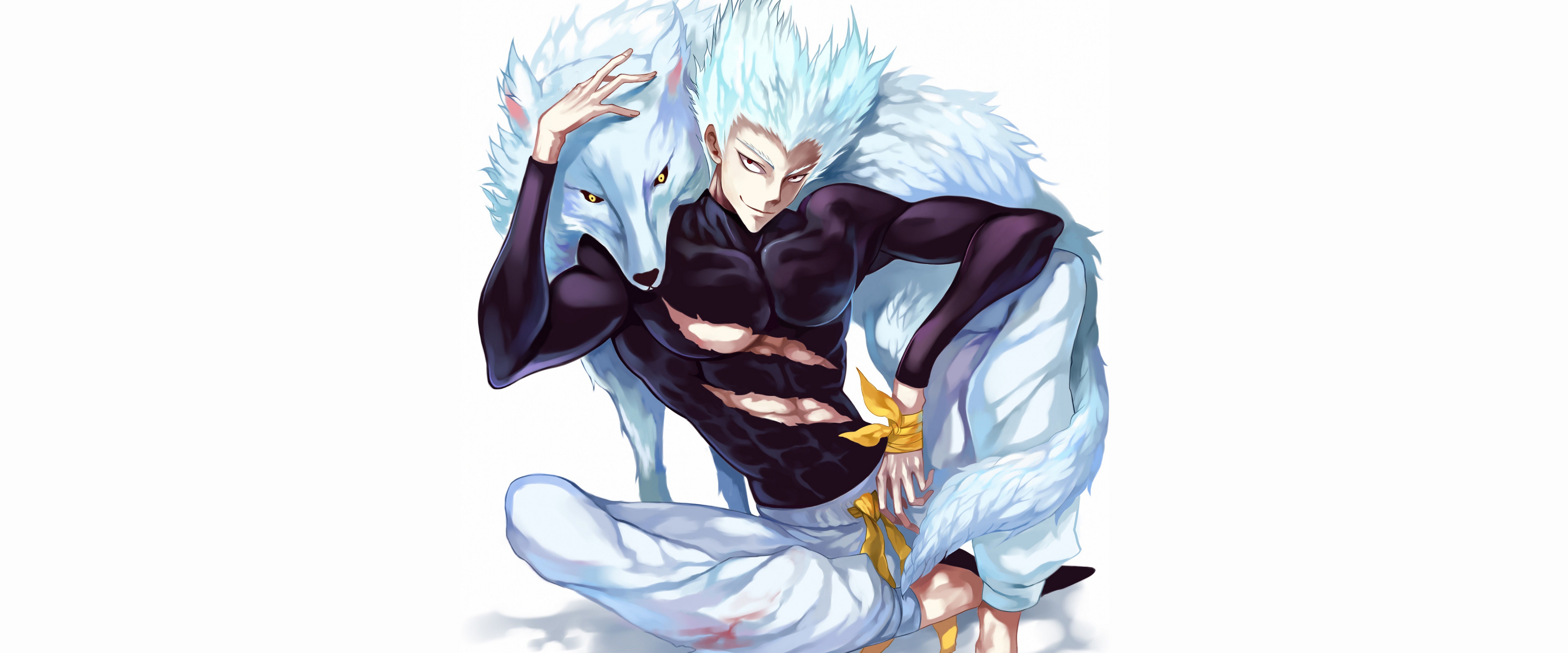 7680x3200 Garou One Punch Man 4K Wallpaper