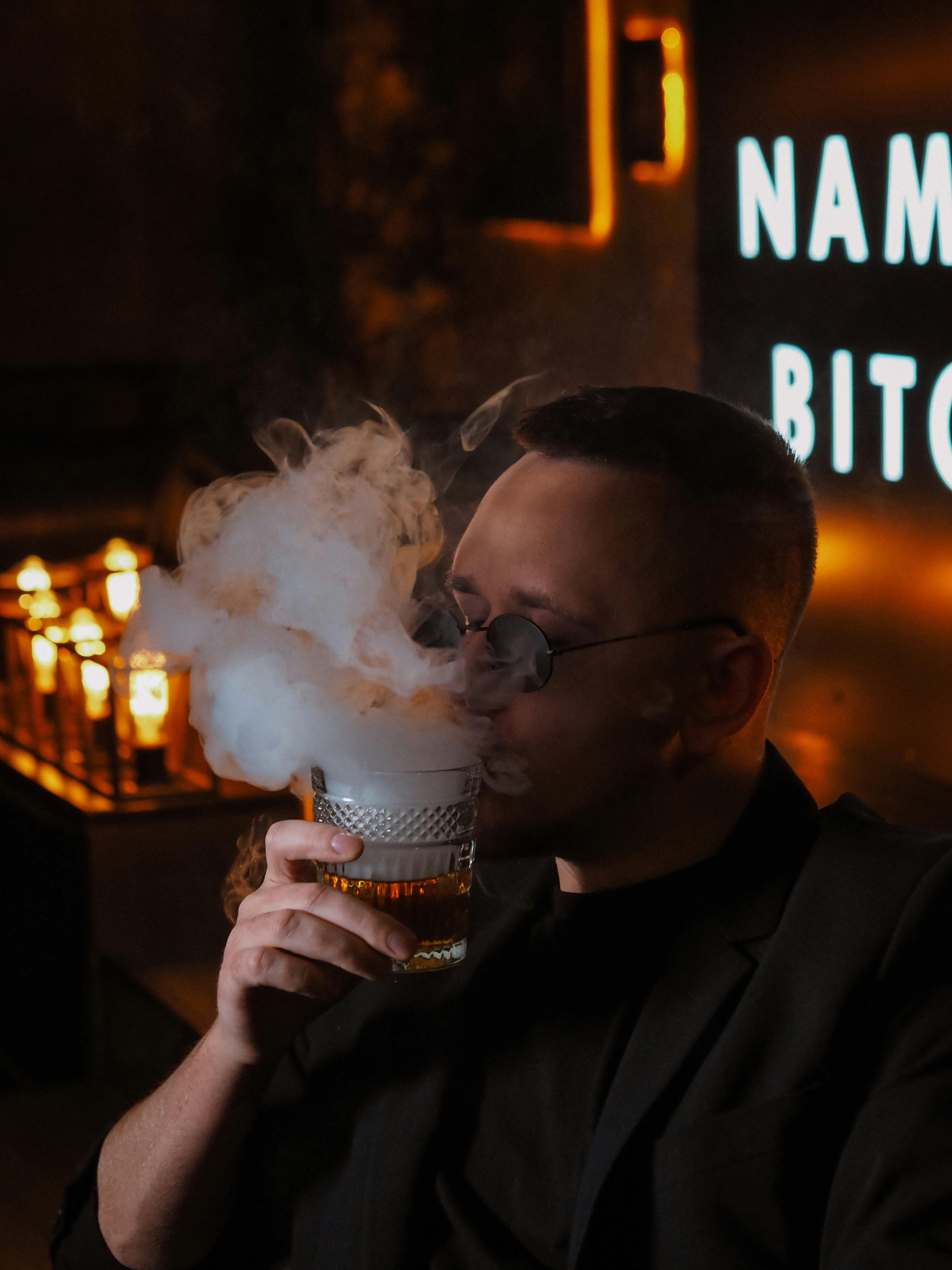 3888x5184 Man Drinking and Smoking · Free