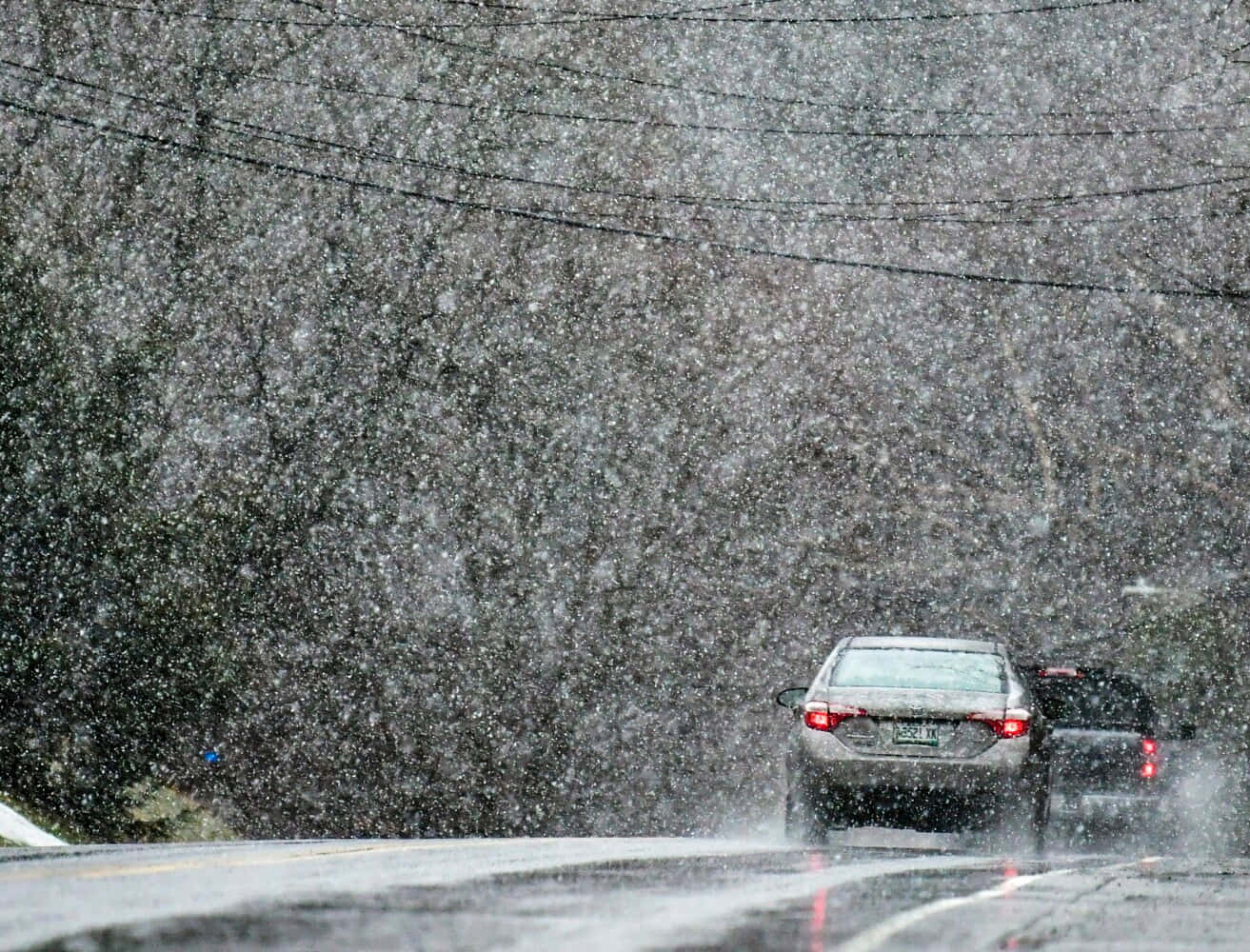 1313x1000 Snow Falling Background